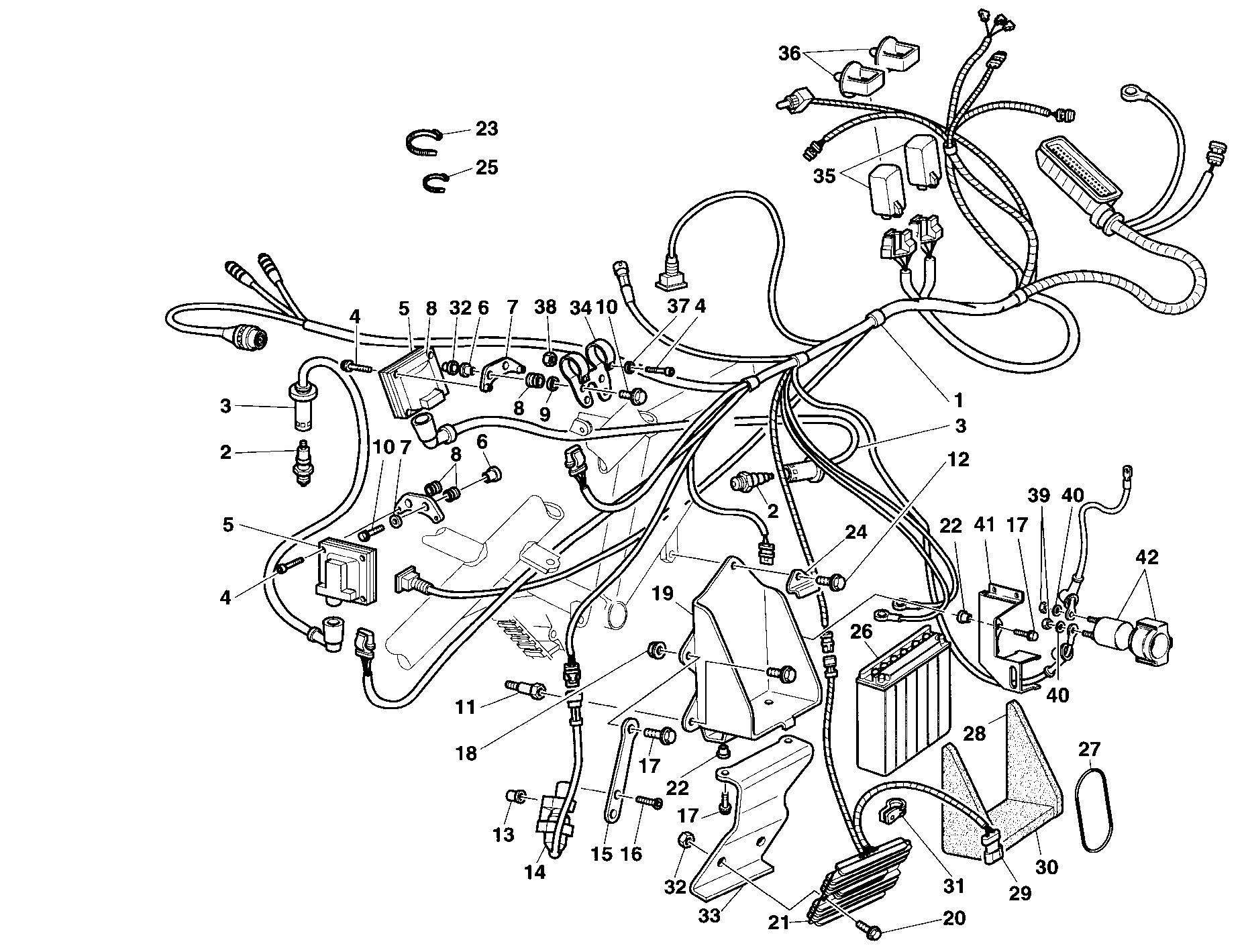 018 CENTRALE CONTRLE MOTEUR POUR SUPERBIKE 748 R SINGLE SEAT 1998
