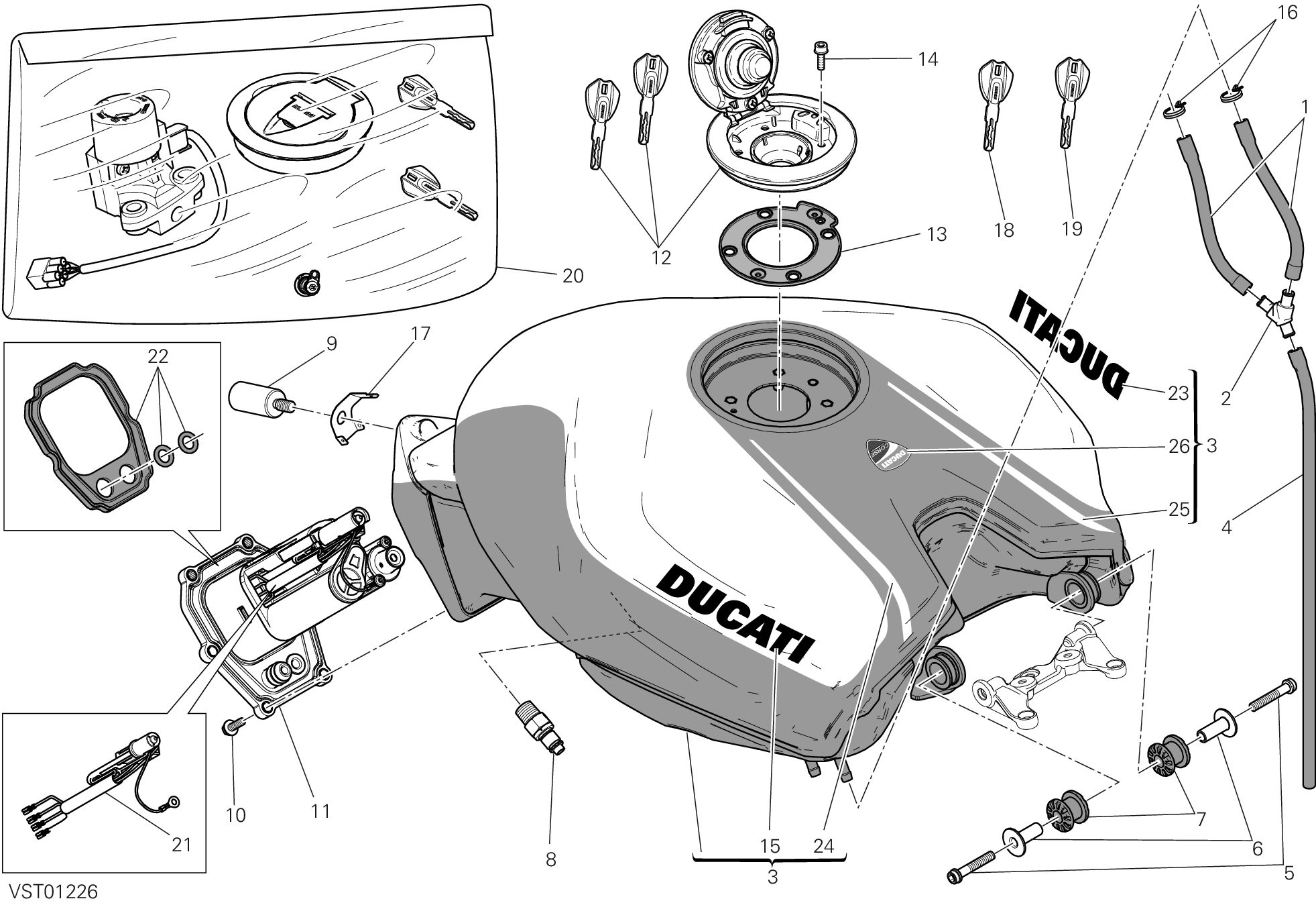 032 RSERVOIR POUR SUPERBIKE 1199 PANIGALE R 2013