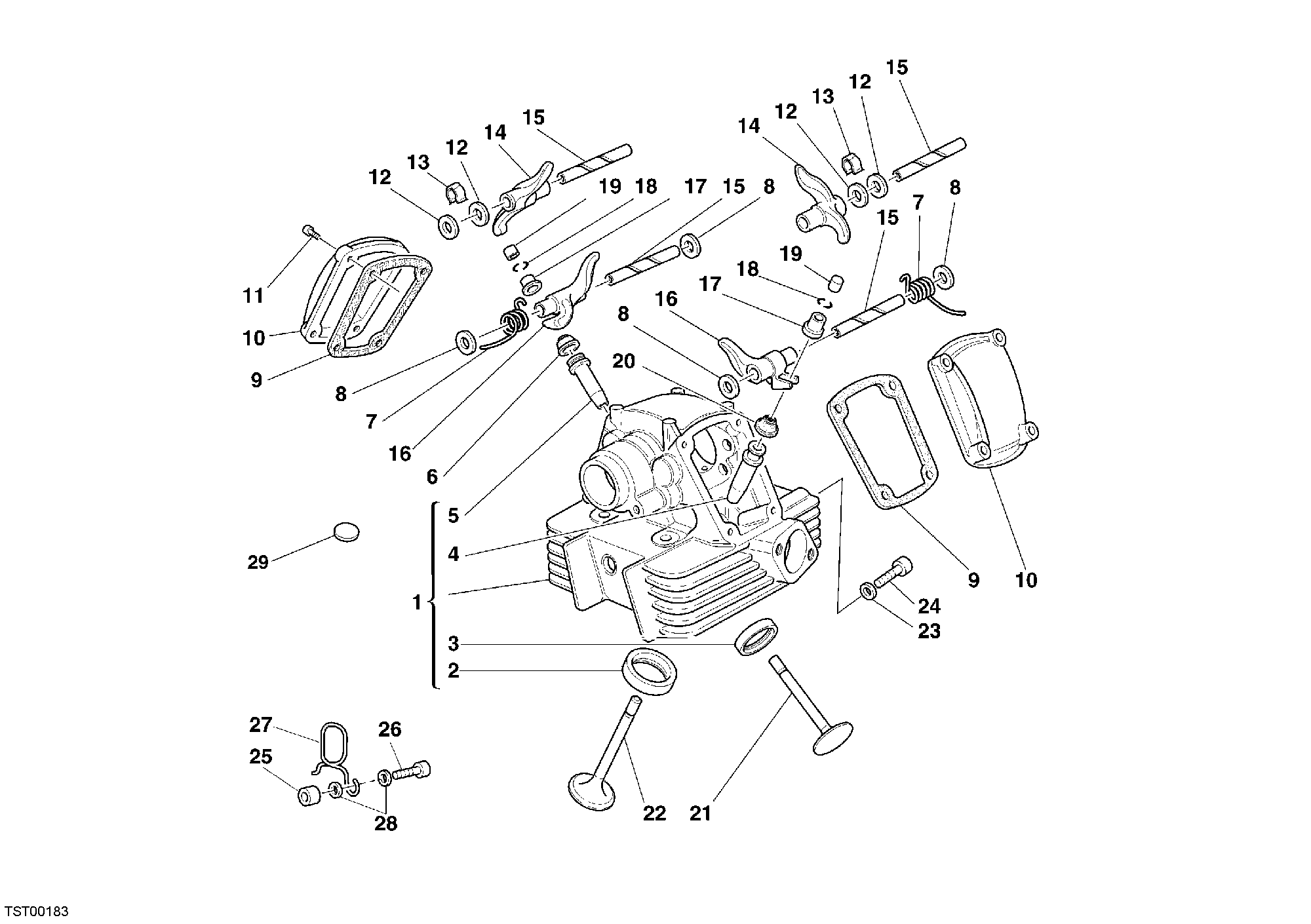 014 CULASSE VERTICALE POUR MONSTER S2R 800 DARK 2006