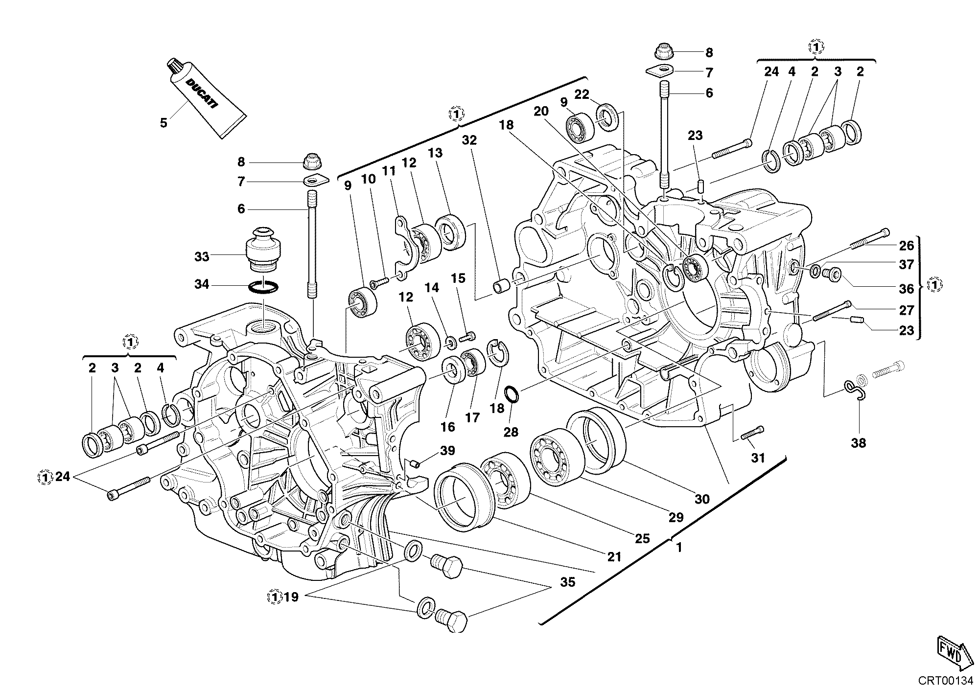 010 CARTER MOTEUR POUR MONSTER 620 2003