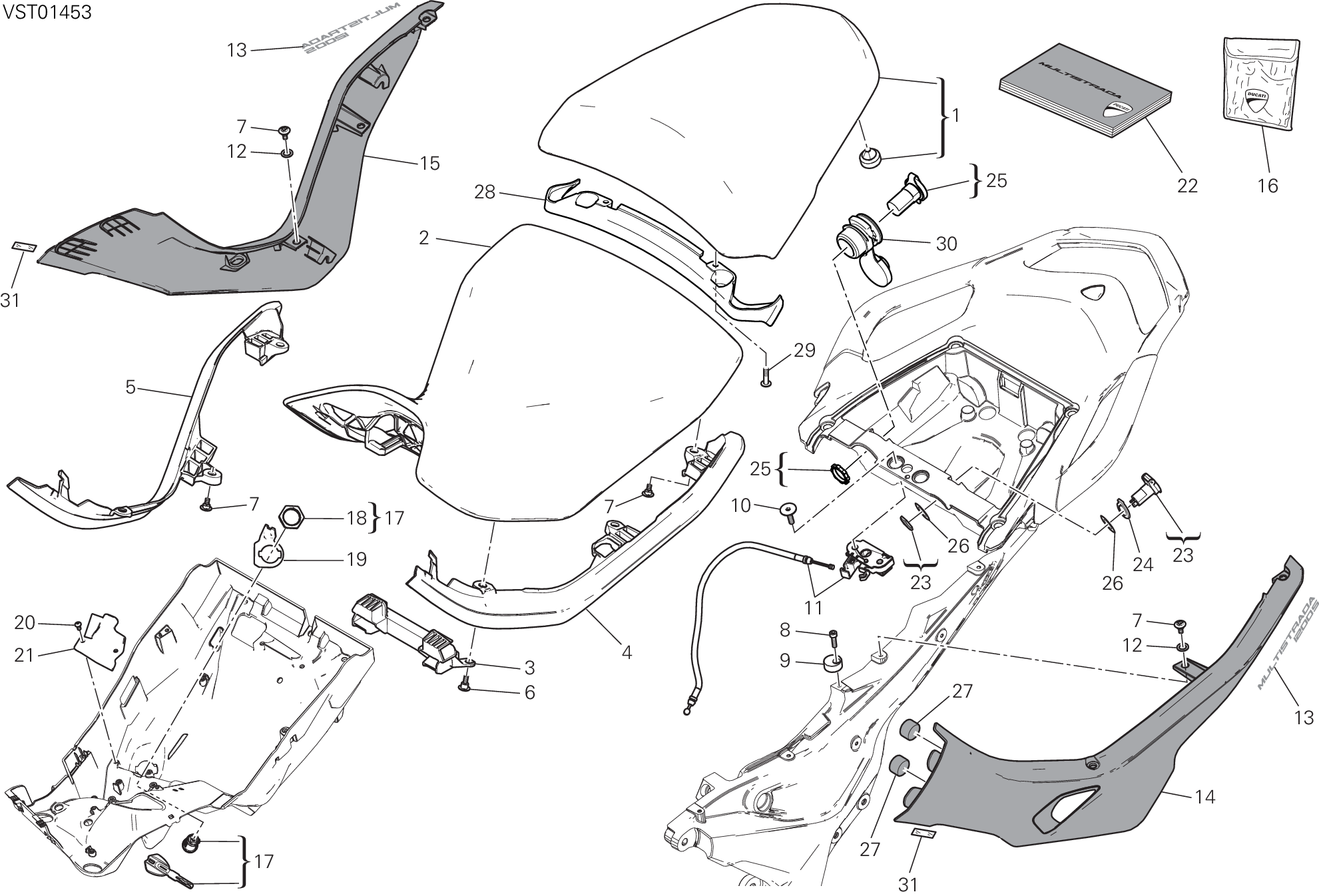 033 SELLE POUR MULTISTRADA 1200 S ABS 2016