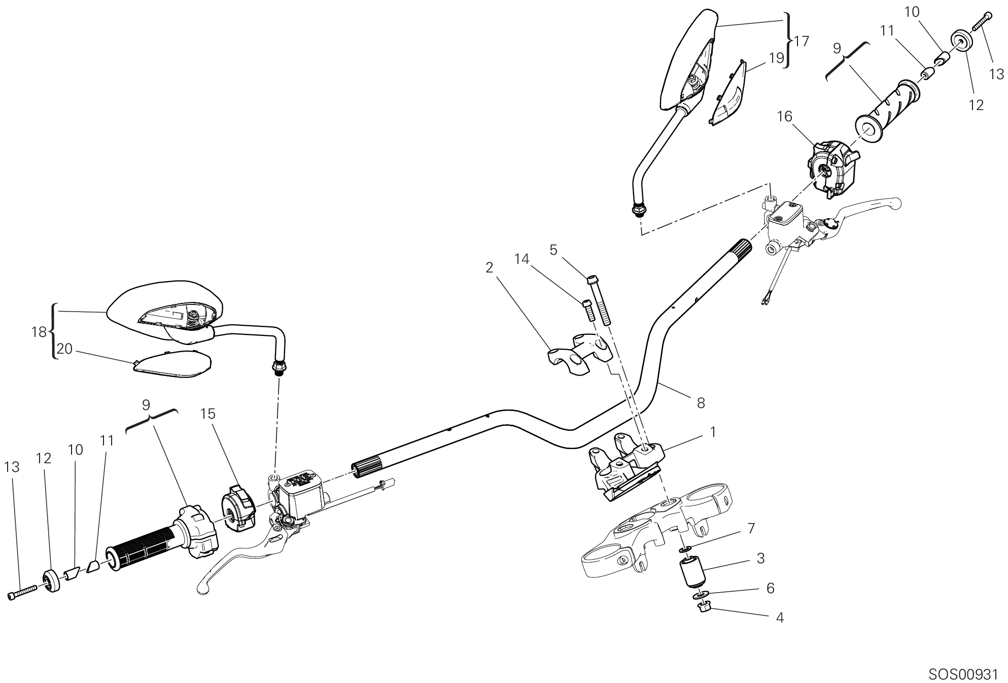 22A GUIDON POUR SCRAMBLER 1100 2019