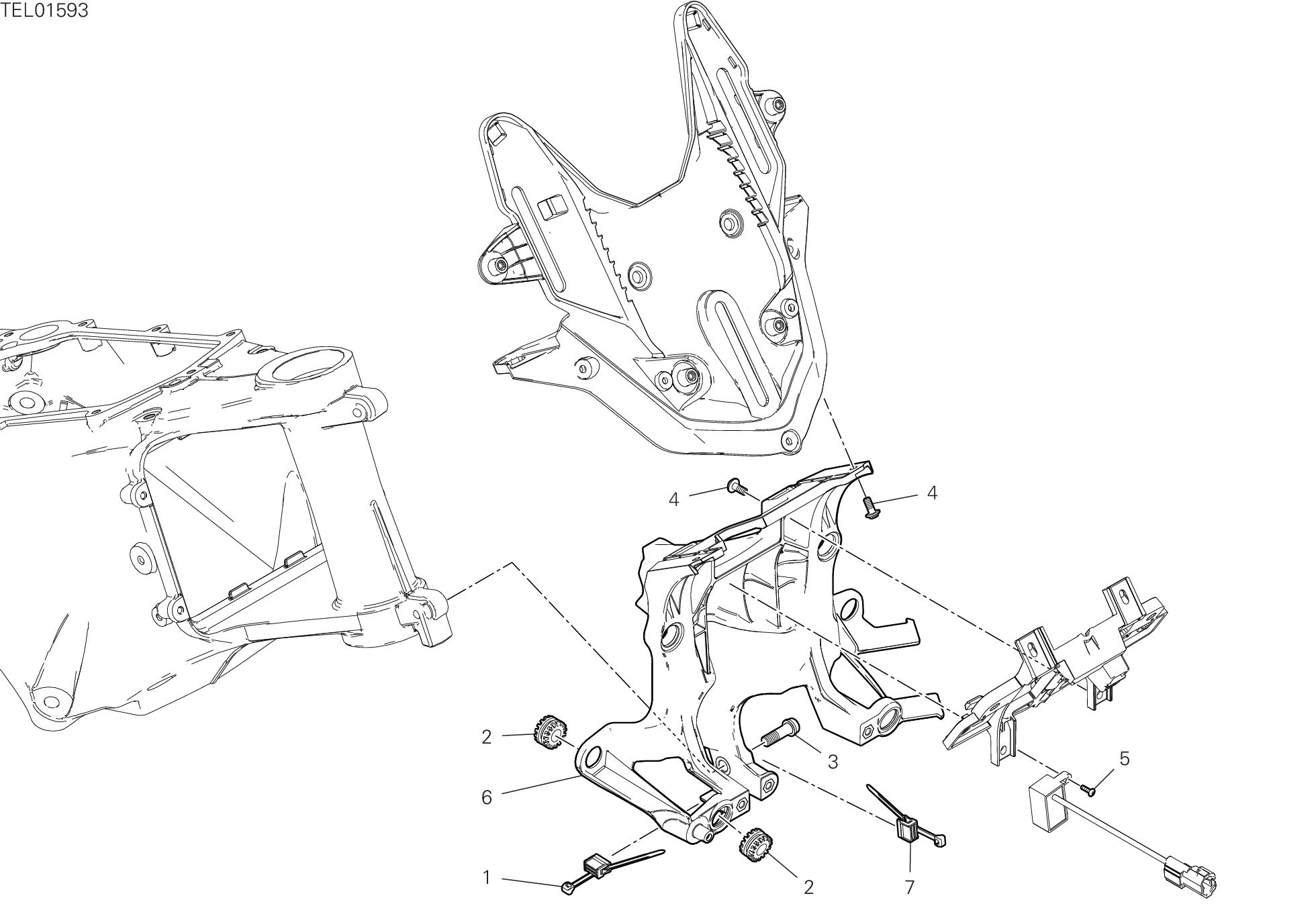 33A SOUS CADRE AVANT POUR MULTISTRADA V4S 2021