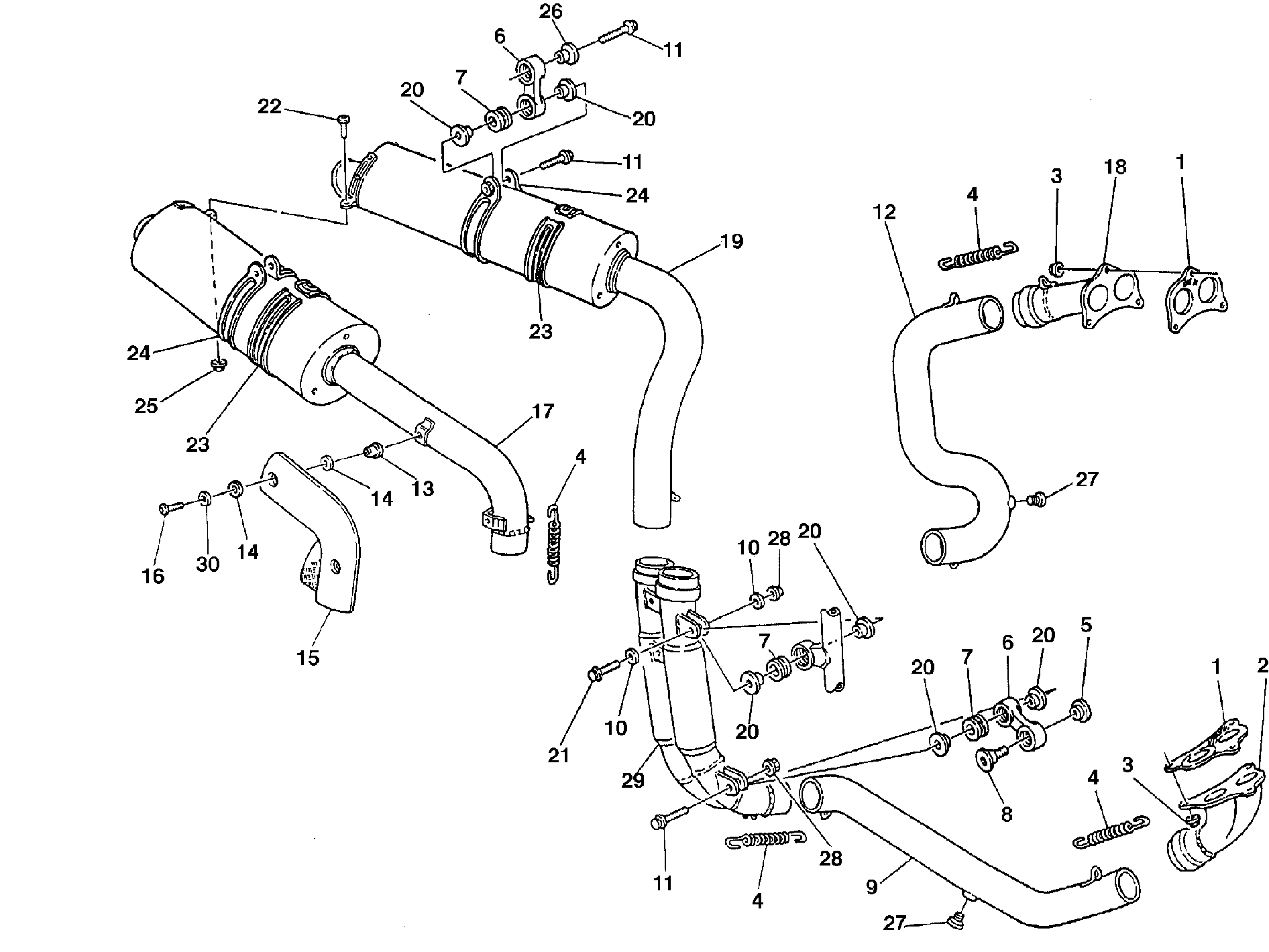190 ECHAPPEMENT POUR SUPERBIKE 996 SPS 1999