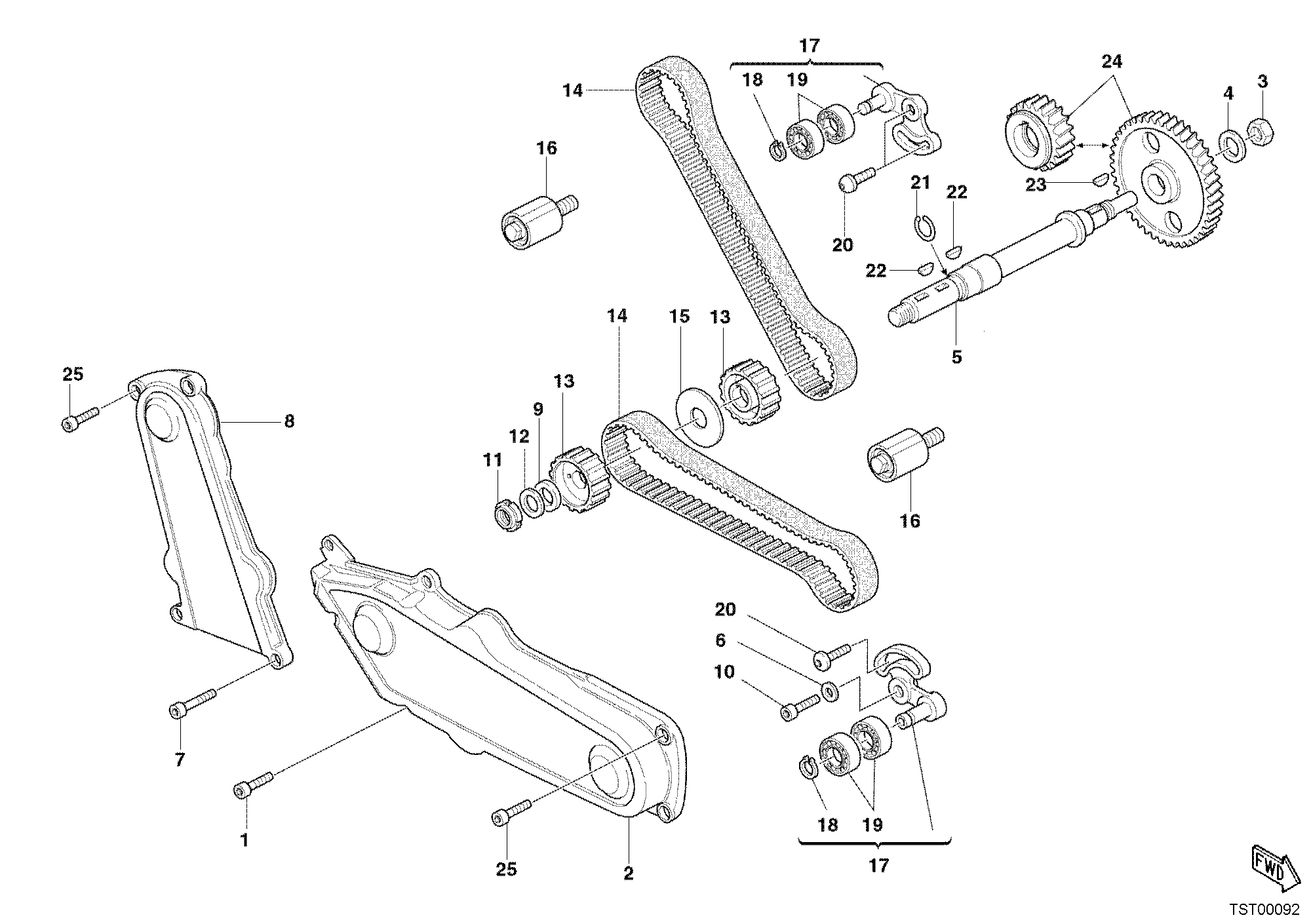 008 COURROIE DISTRIBUTION POUR SPORT TOURING ST2 2003