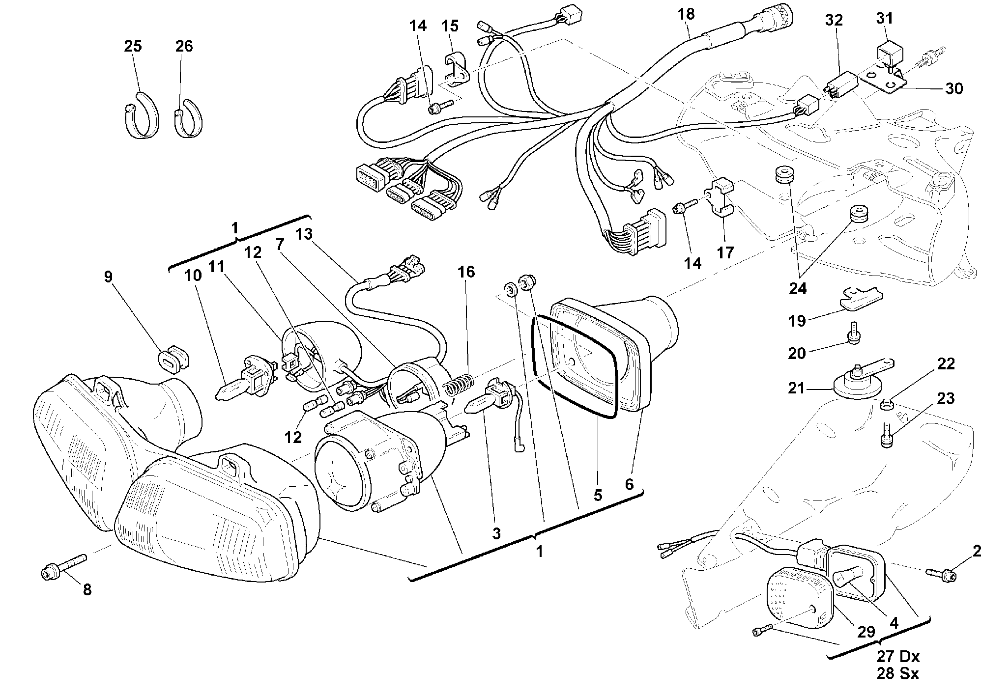 210 FEU AVANT POUR SUPERBIKE 996 SPS 1999