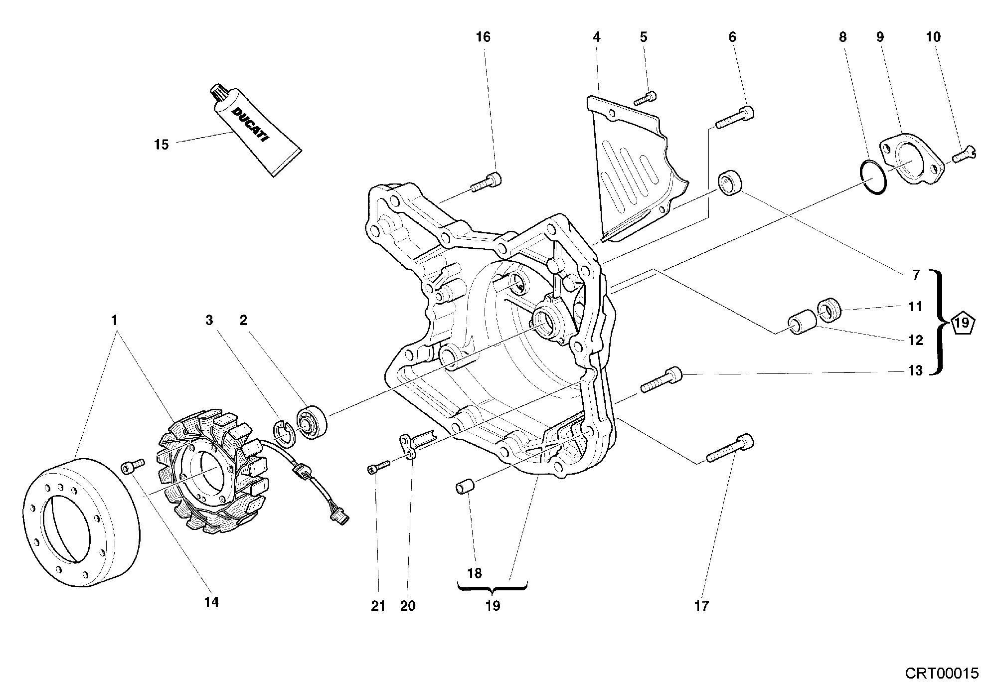 011 COUVERCLE GENERATEUR POUR MONSTER 600 2000