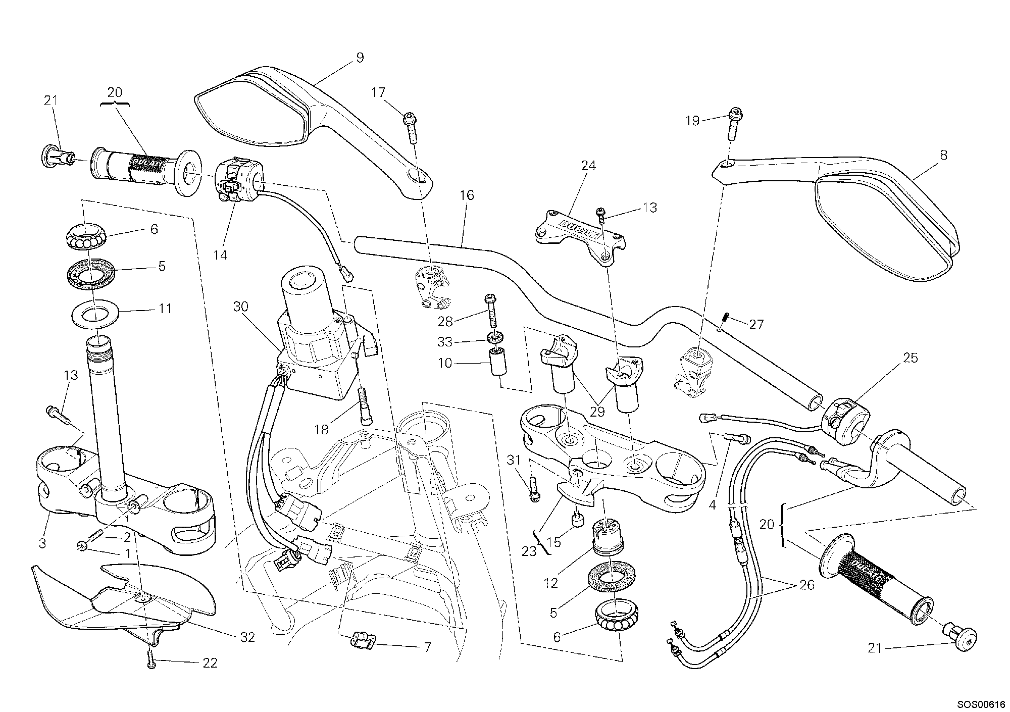 021 GUIDON POUR MULTISTRADA 1200 2011