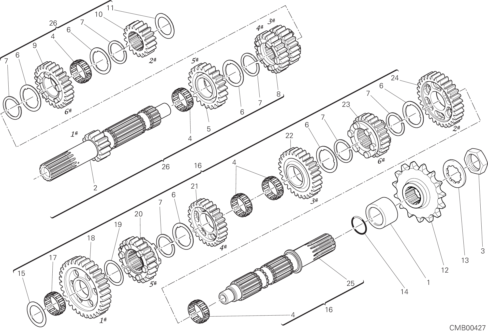 003 BOITE DE VITESSES POUR MONSTER 821 2015