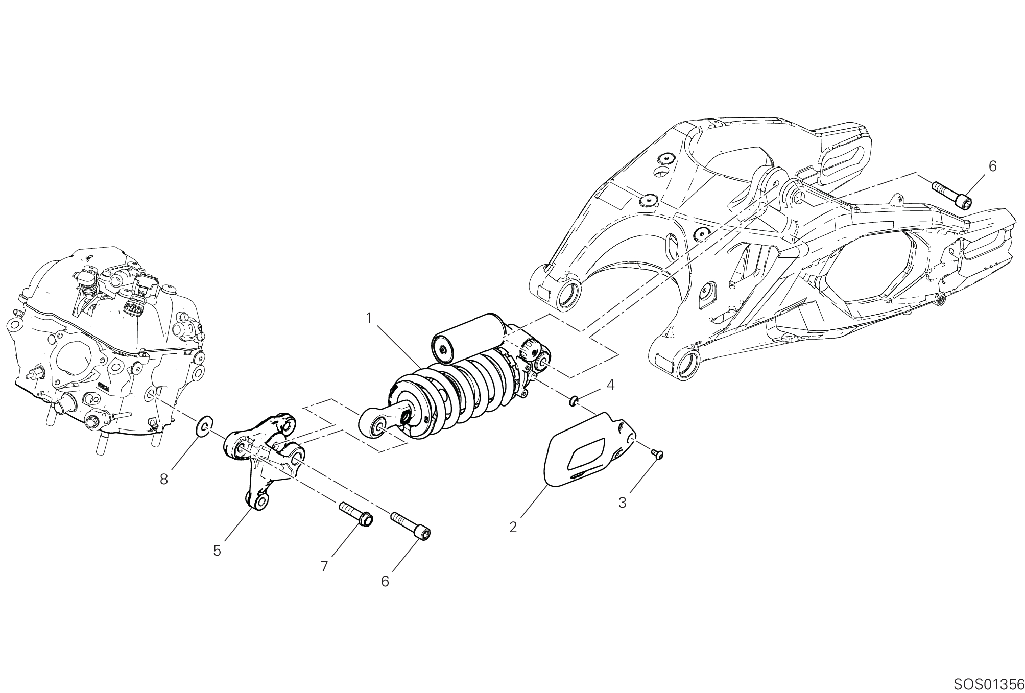 23A AMORTISSEUR ARRIERE POUR SUPERBIKE PANIGALE V2 S NEW 2025