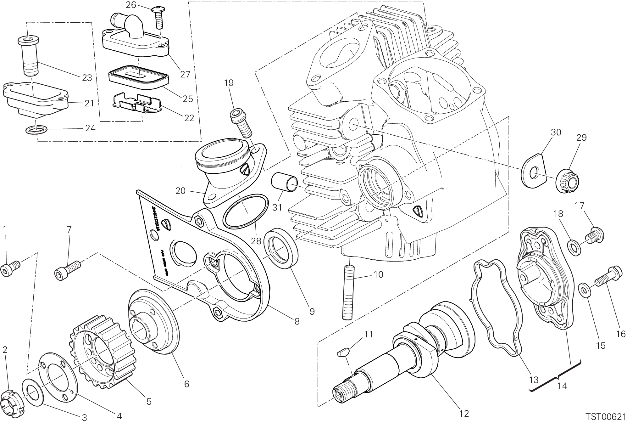11B CULASSE HORIZONTALE DISTRIBUTION POUR SCRAMBLER 1100 SPORT PRO 2021