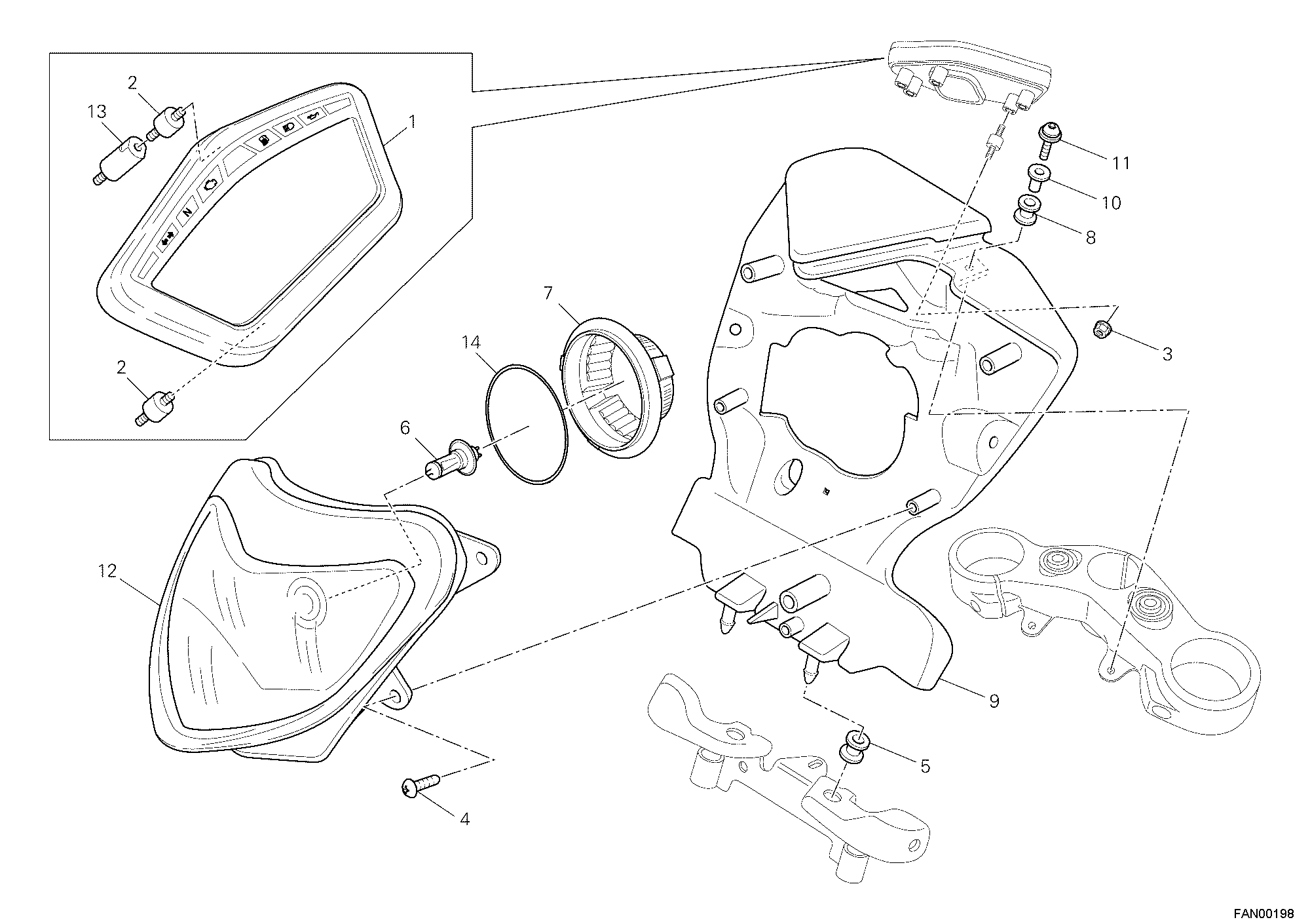 021 FEU AVANT POUR HYPERMOTARD 1100 EVO 2012
