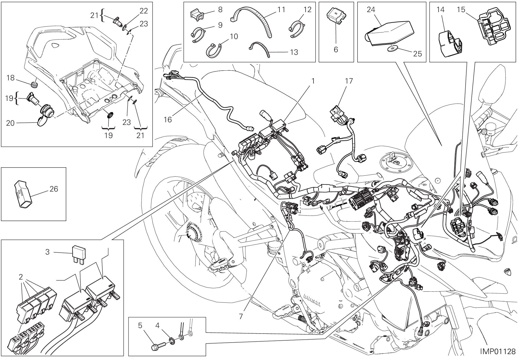 18B FAISCEAU DE FILS POUR MULTISTRADA 1260 S PIKES PEAK 2019