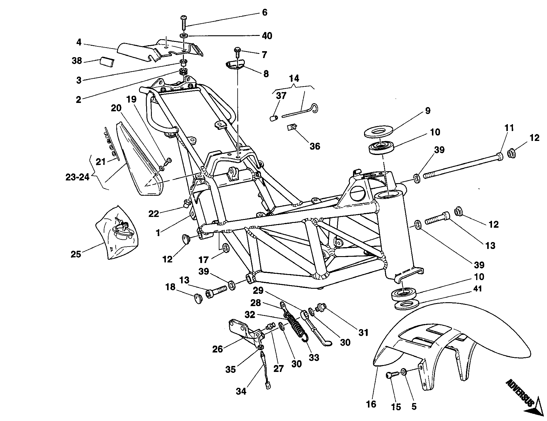 027 CADRE POUR MONSTER 400 1995