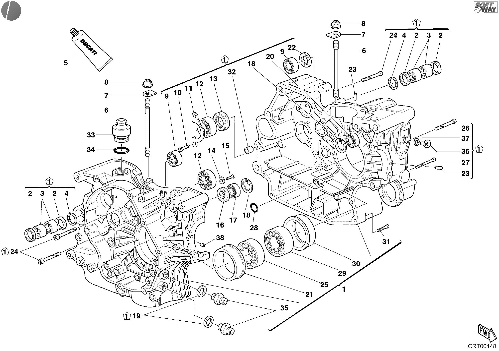 010 CARTER MOTEUR POUR MONSTER 800 2003