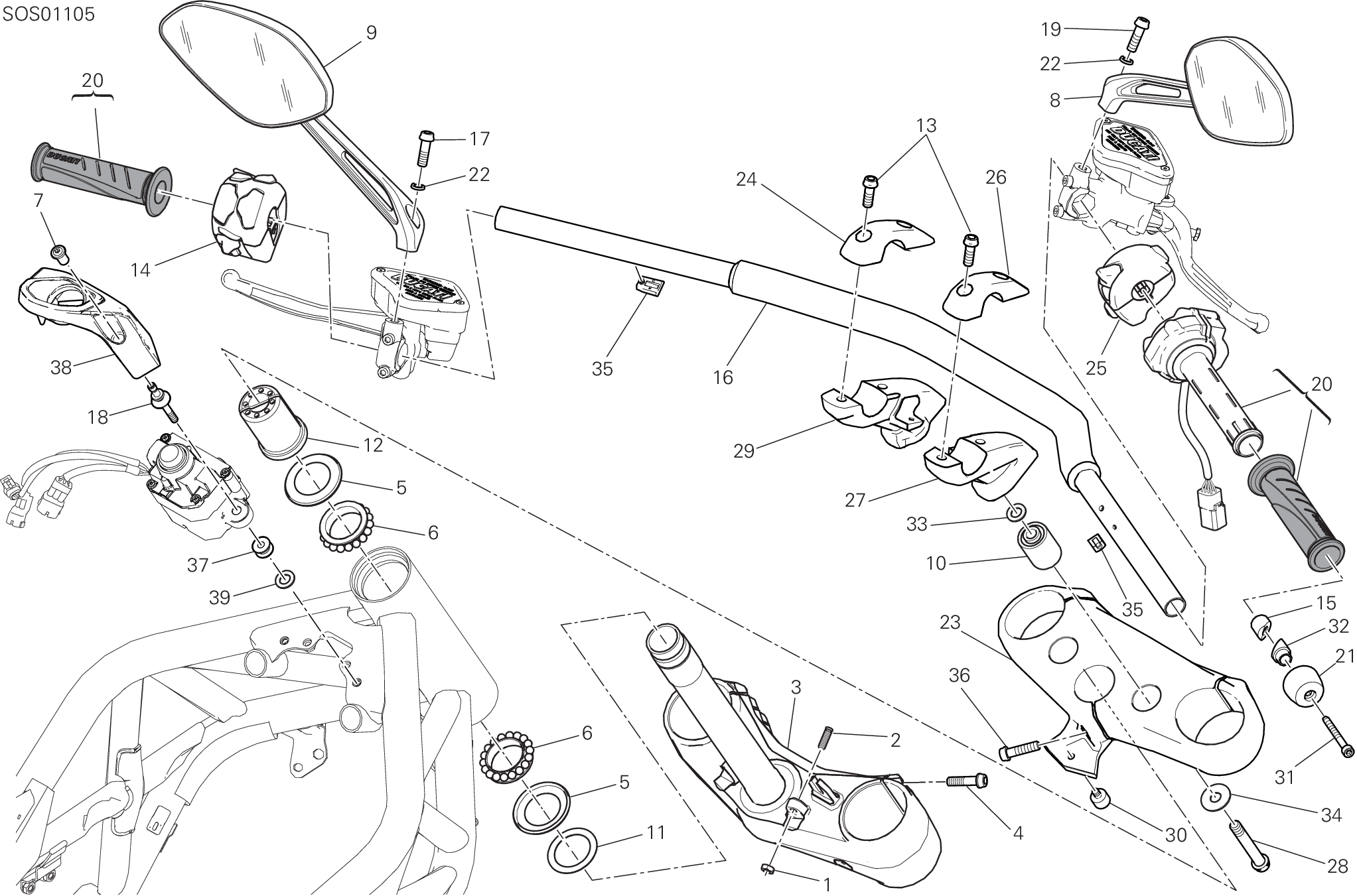 021 GUIDON POUR XDIAVEL S 2021