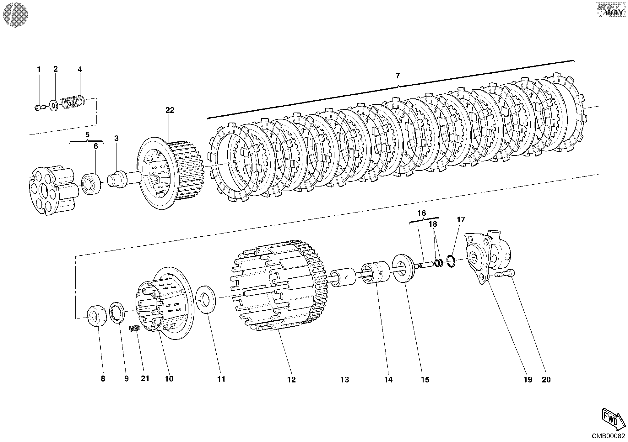 004 EMBRAYAGE POUR MONSTER 620 2005