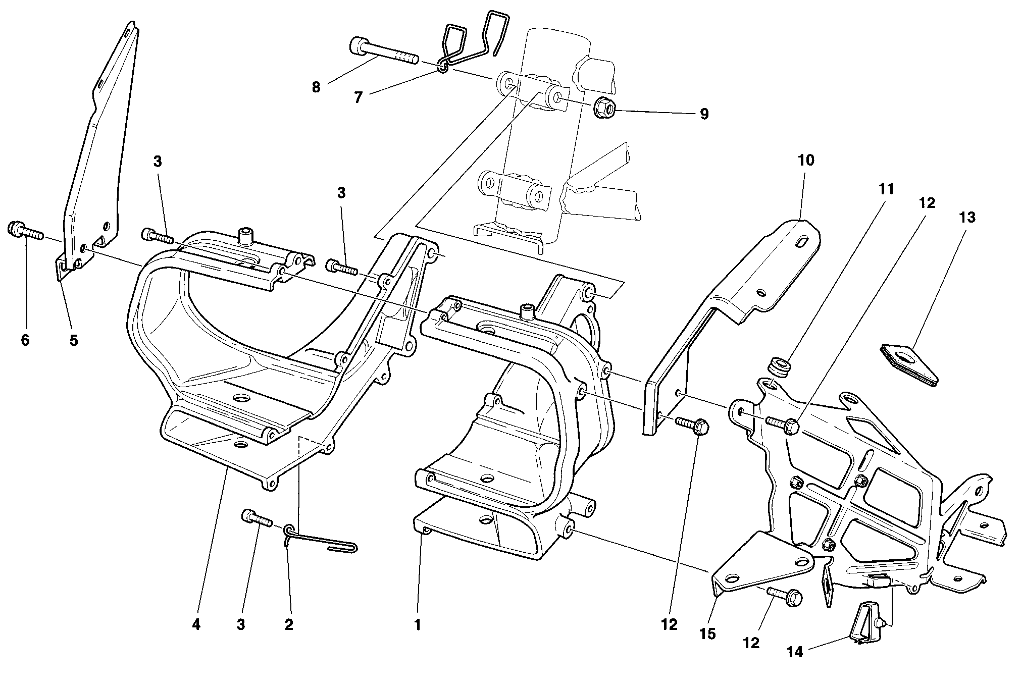 022 SUPPORT FEU AVANT POUR SPORT TOURING ST2 1998
