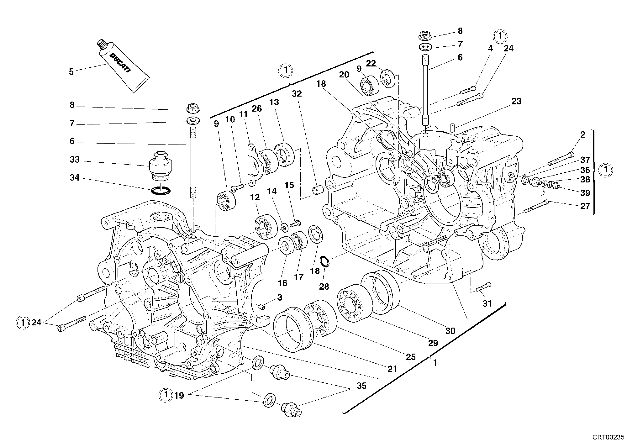 010 CARTER MOTEUR POUR MULTISTRADA 1000 S 2005
