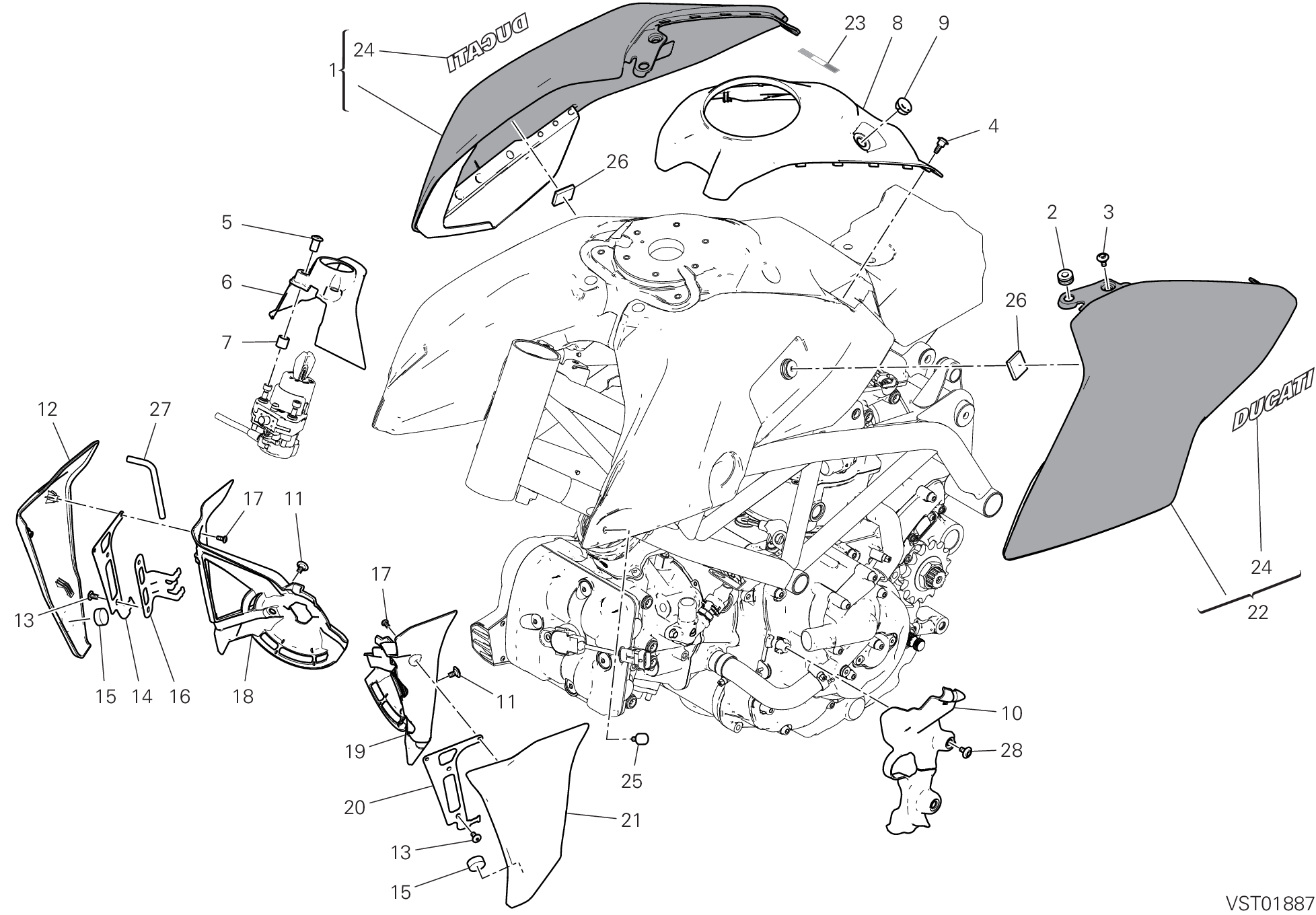 36B HABILLAGE POUR HYPERMOTARD 950 2024