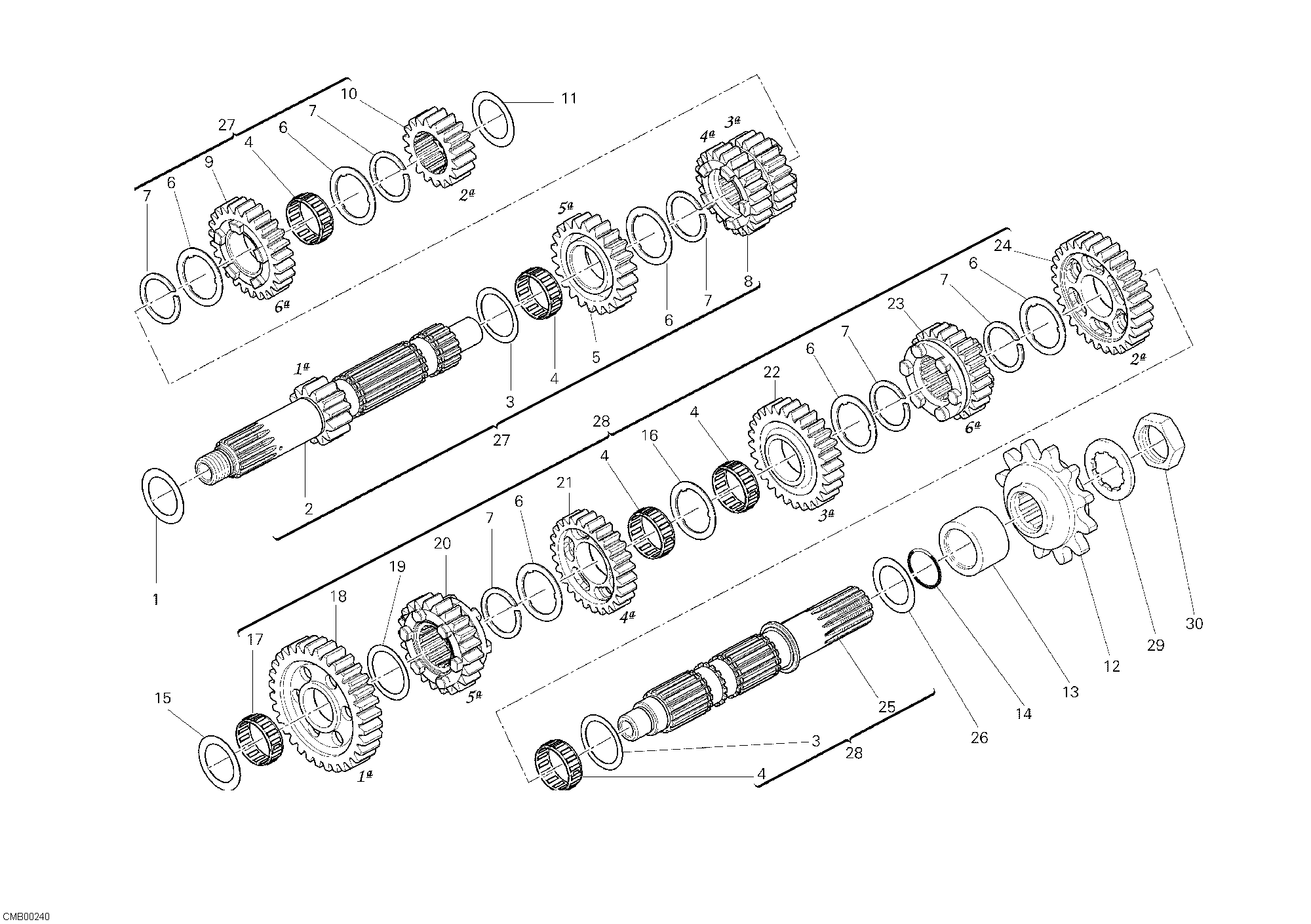 003 BOITE DE VITESSES POUR SUPERBIKE 848 2010