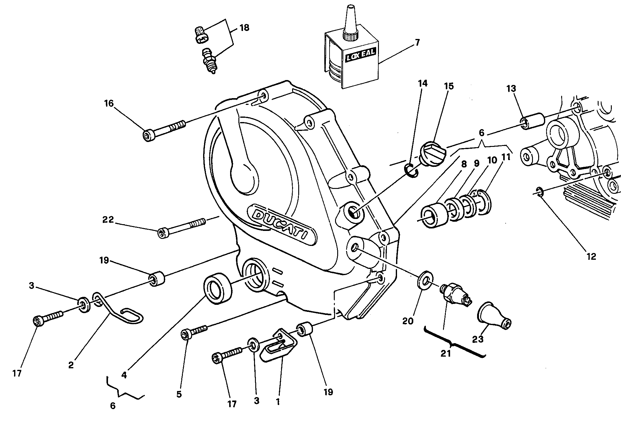 005 COUVERCLE EMBRAYAGE DMM 001275 POUR SUPERSPORT 750 SS 1991