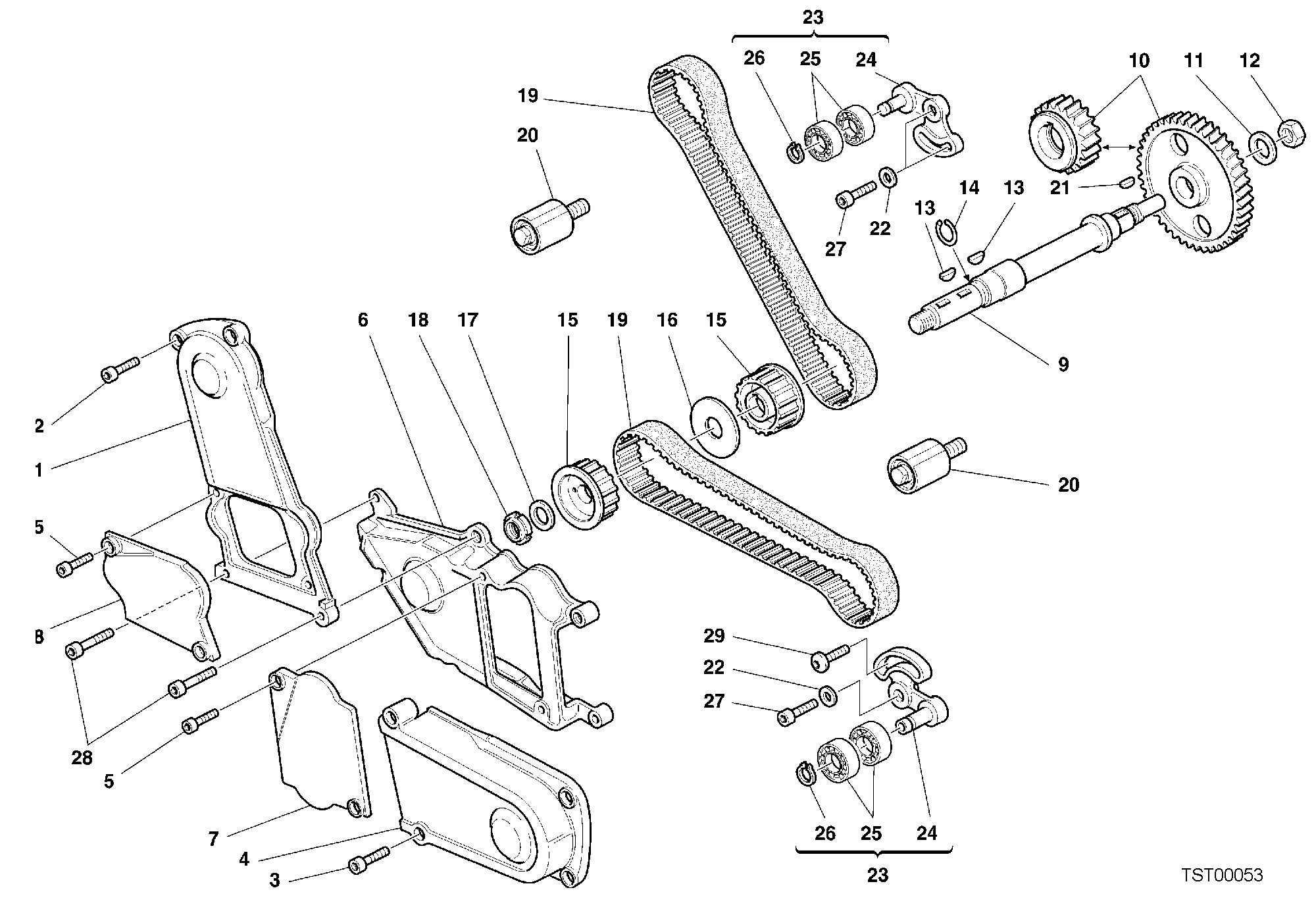 008 COURROIE DISTRIBUTION POUR SUPERSPORT 900 SS 2000