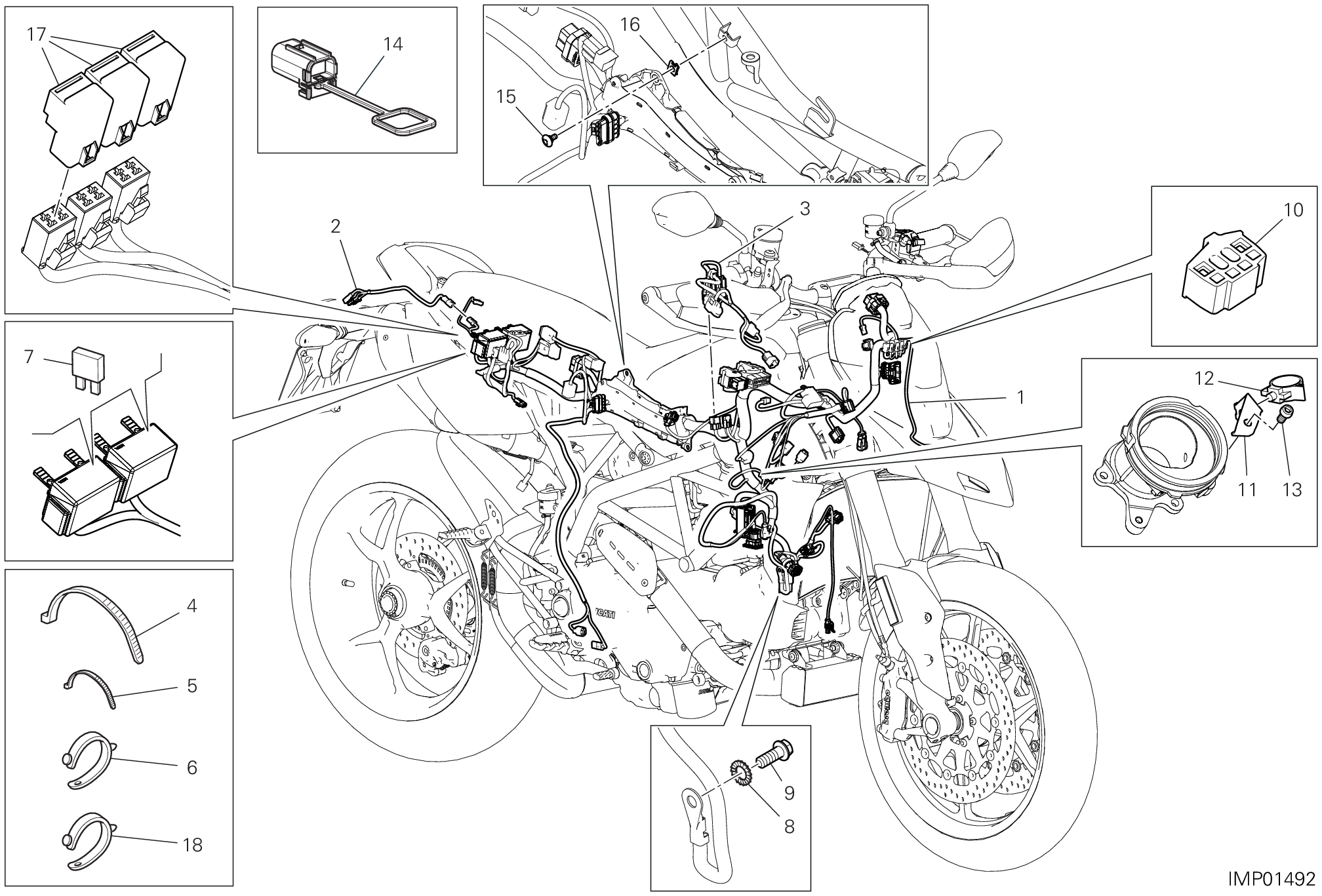 12A CIRCUIT ELECTRIQUE VEHICULE POUR HYPERMOTARD 950 2022