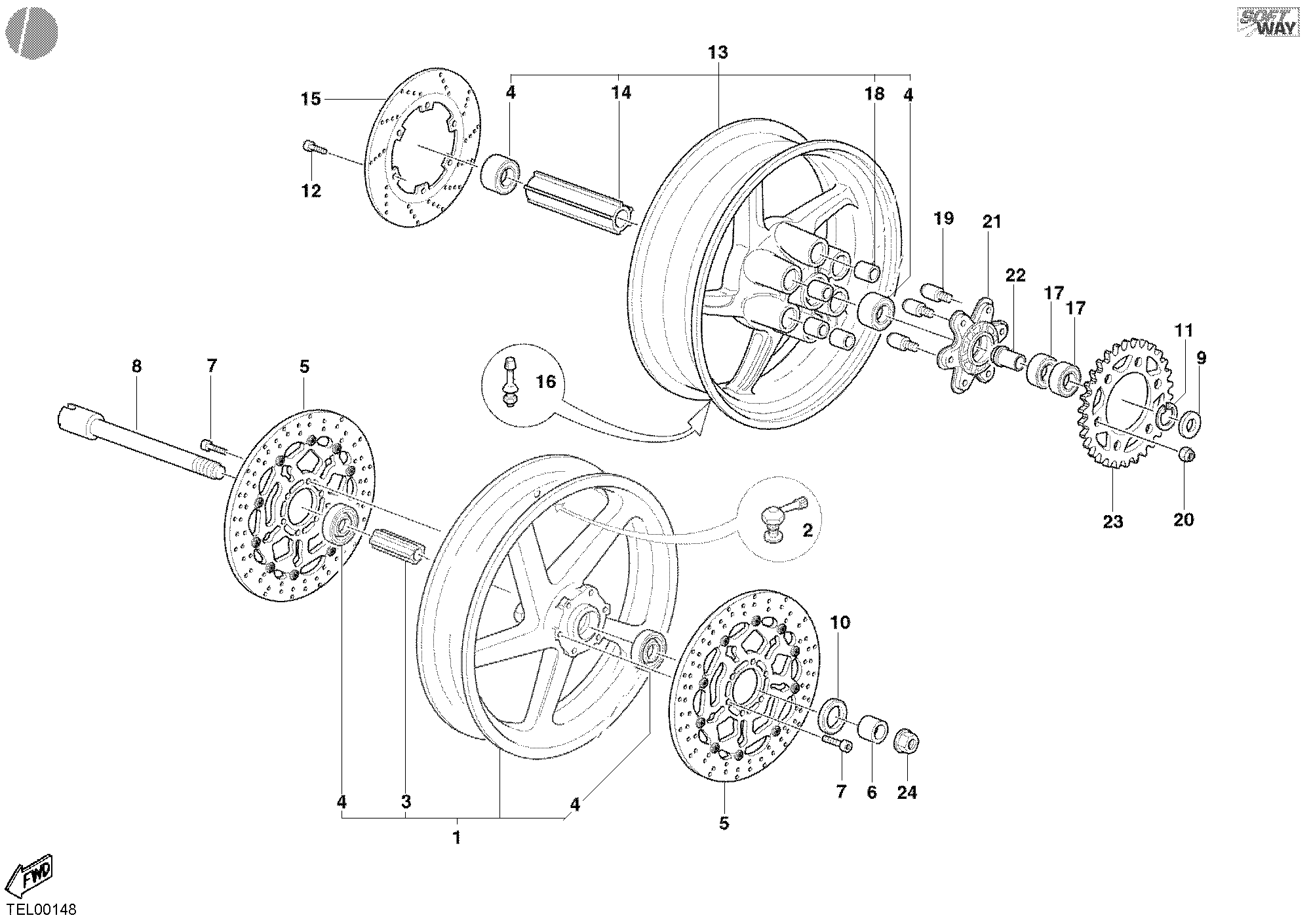 033 ROUES POUR MONSTER S4 2002