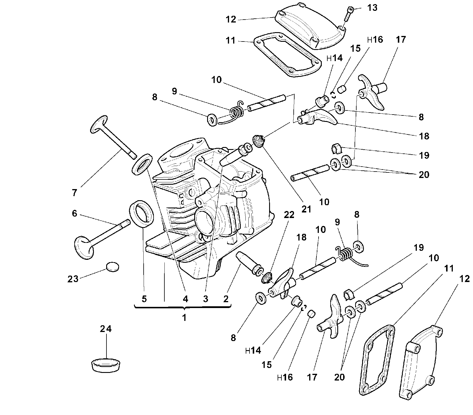 150 CULASSE HORIZONTALE POUR MONSTER 600 CITY 1999