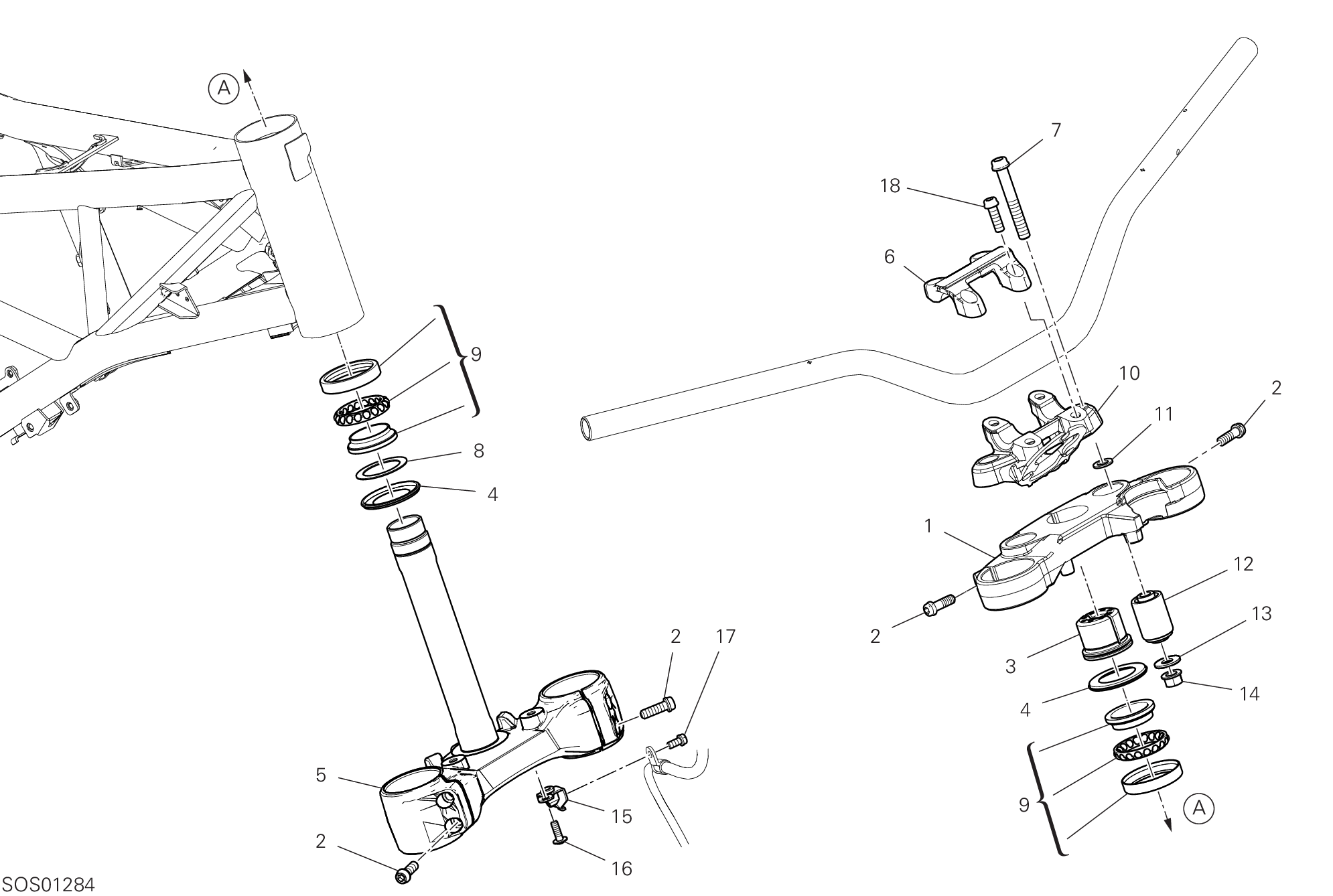 18A ENSEMBLE DIRECTION POUR SCRAMBLER FULL THROTTLE 2G 2024