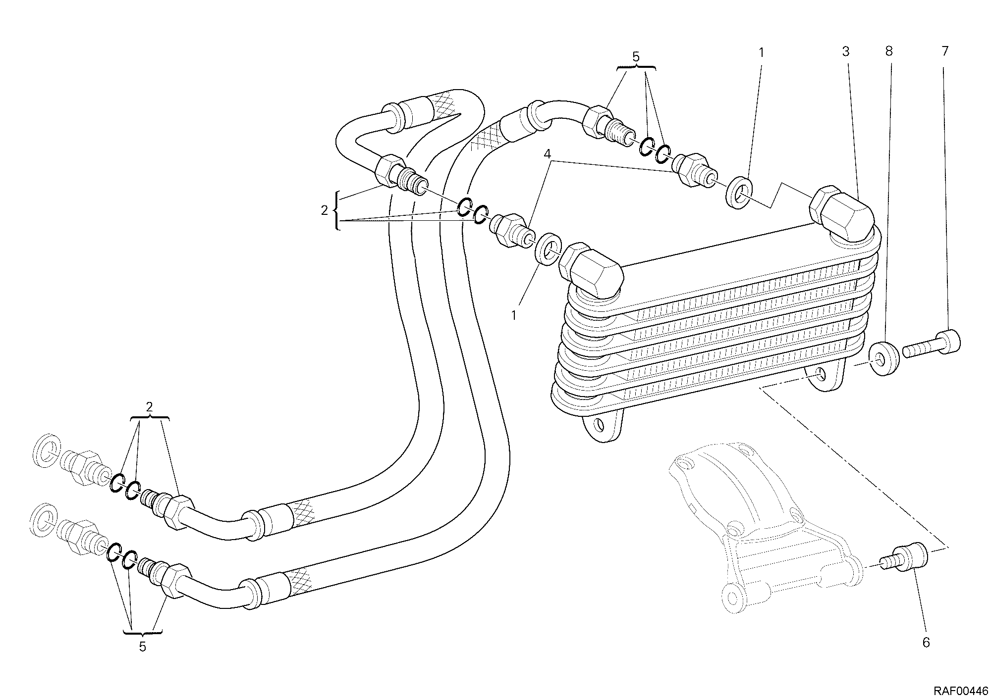 035 RADIATEUR A HUILE POUR HYPERMOTARD 796 2012