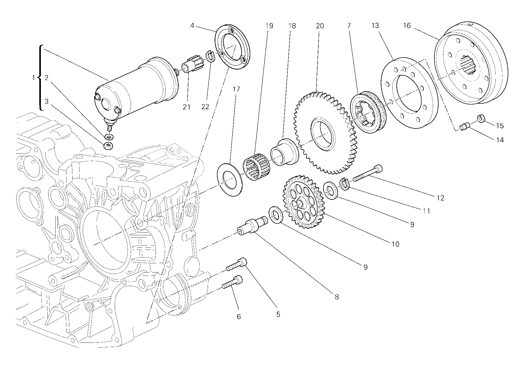 012 DEMARREUR ELECTRIQUE POUR MONSTER 696 2008