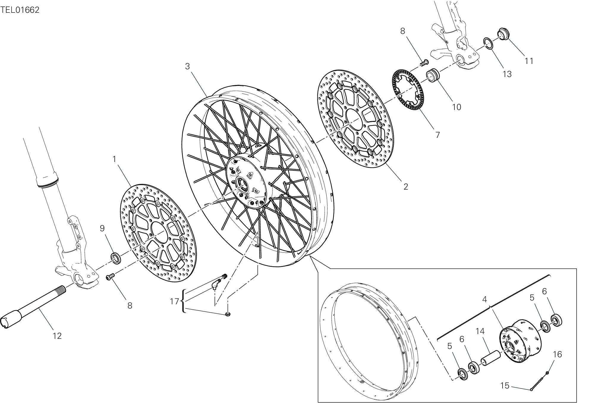 28A ROUE AVANT POUR MULTISTRADA V4 RALLY RADAR 2023