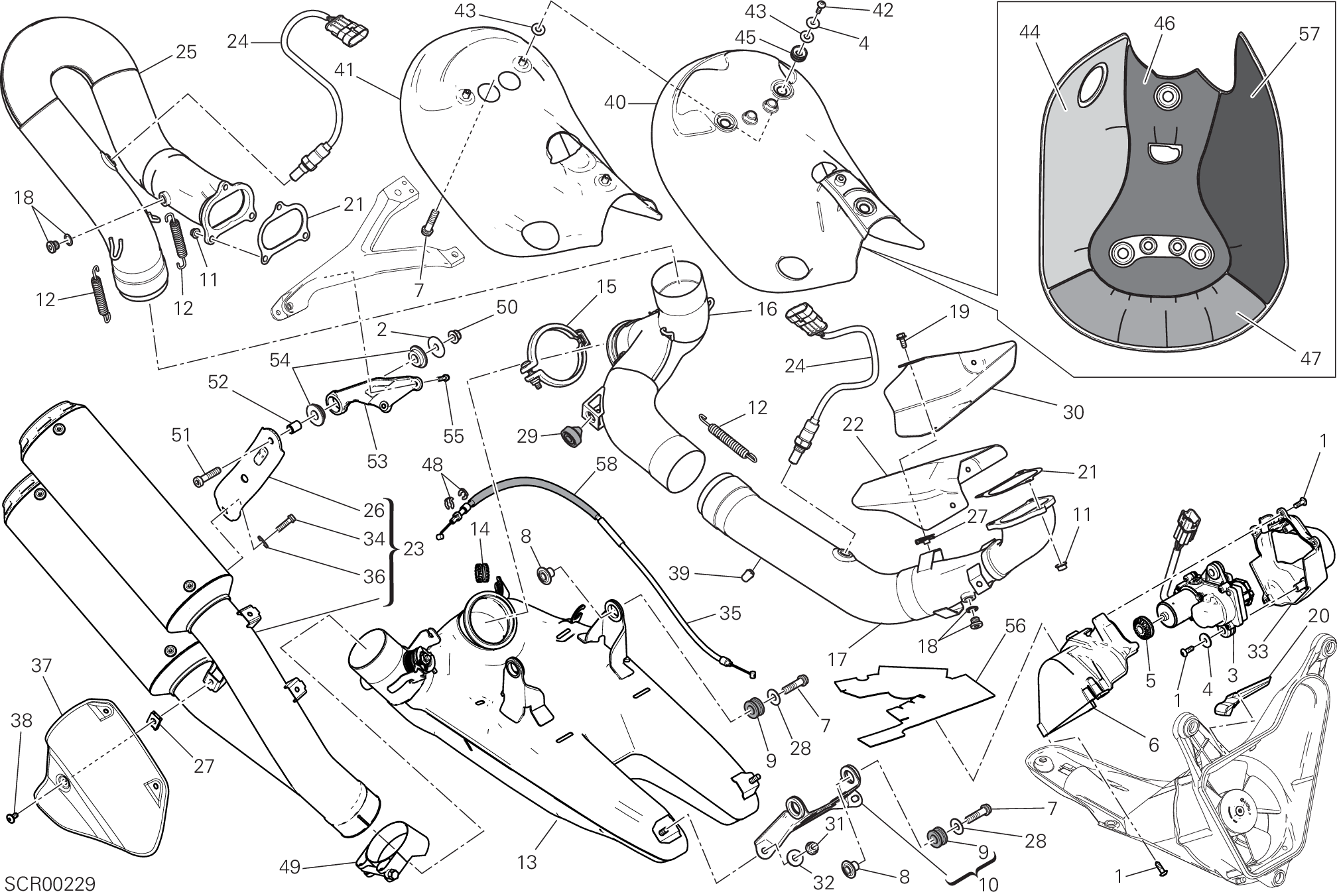 019 ECHAPPEMENT POUR SUPERBIKE 959 PANIGALE ABS 2018