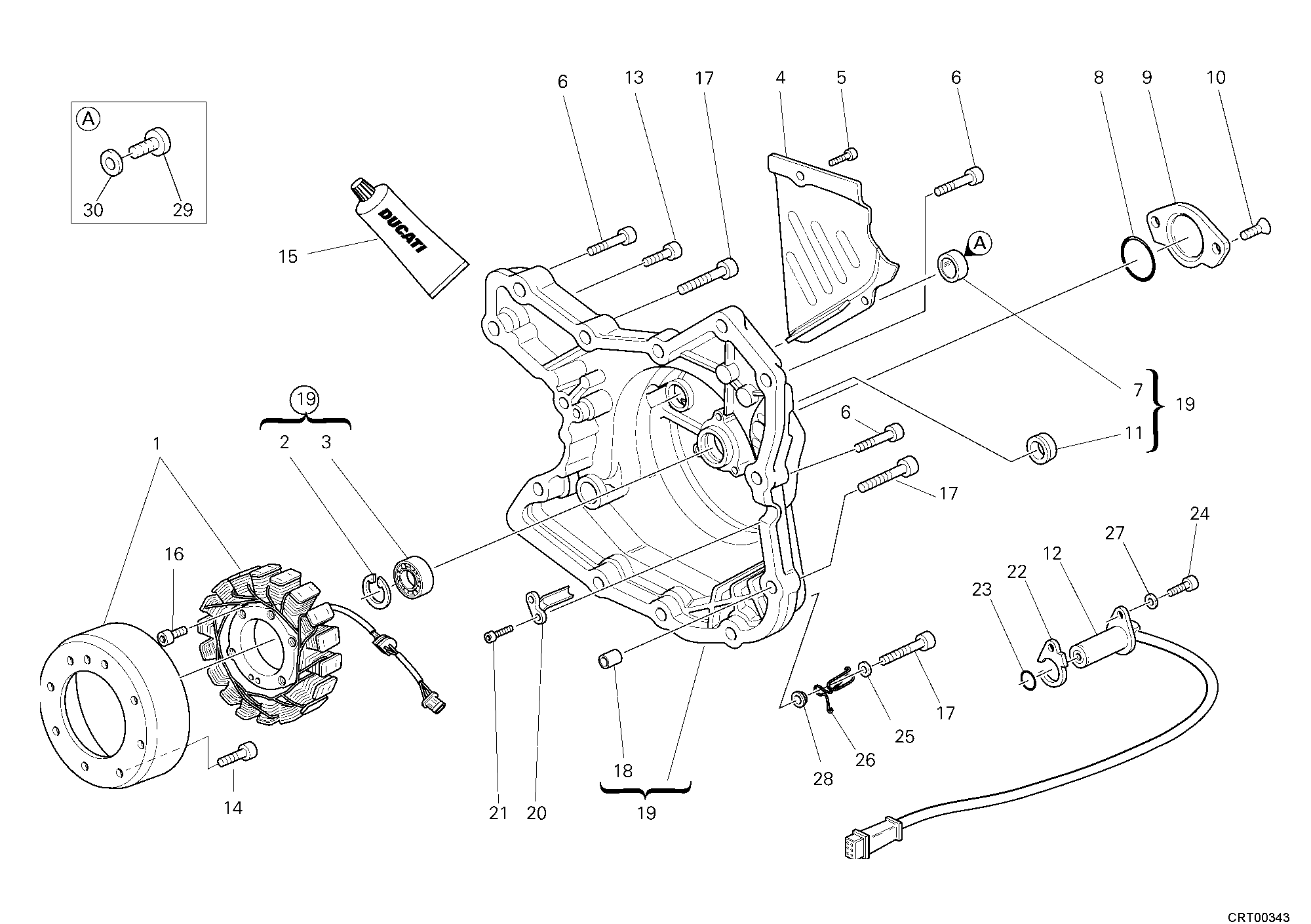 011 VOLANT MAGNETIQUE POUR MONSTER S2R 800 2006