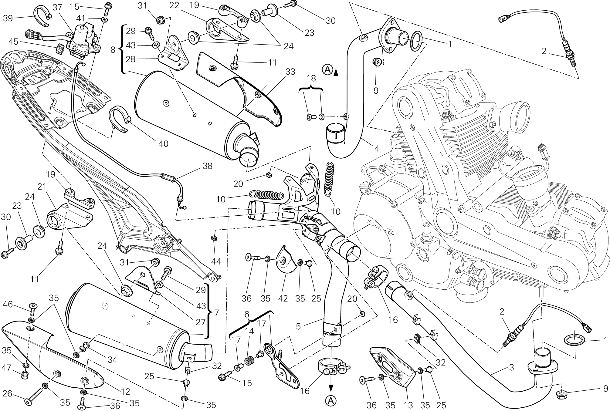 020 ECHAPPEMENT POUR MONSTER 796 ABS 2014