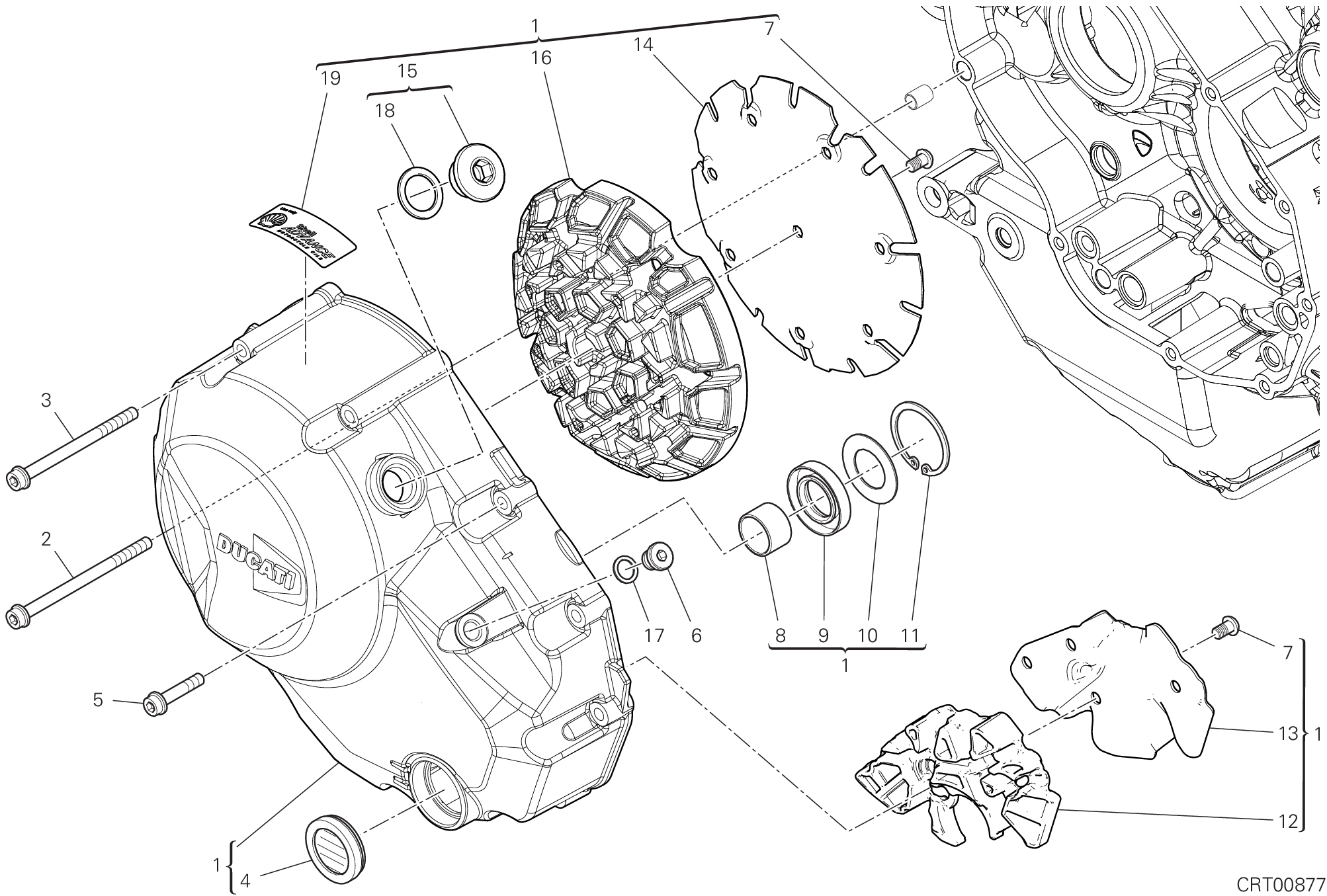 005 COUVERCLE EMBRAYAGE POUR XDIAVEL S 2023