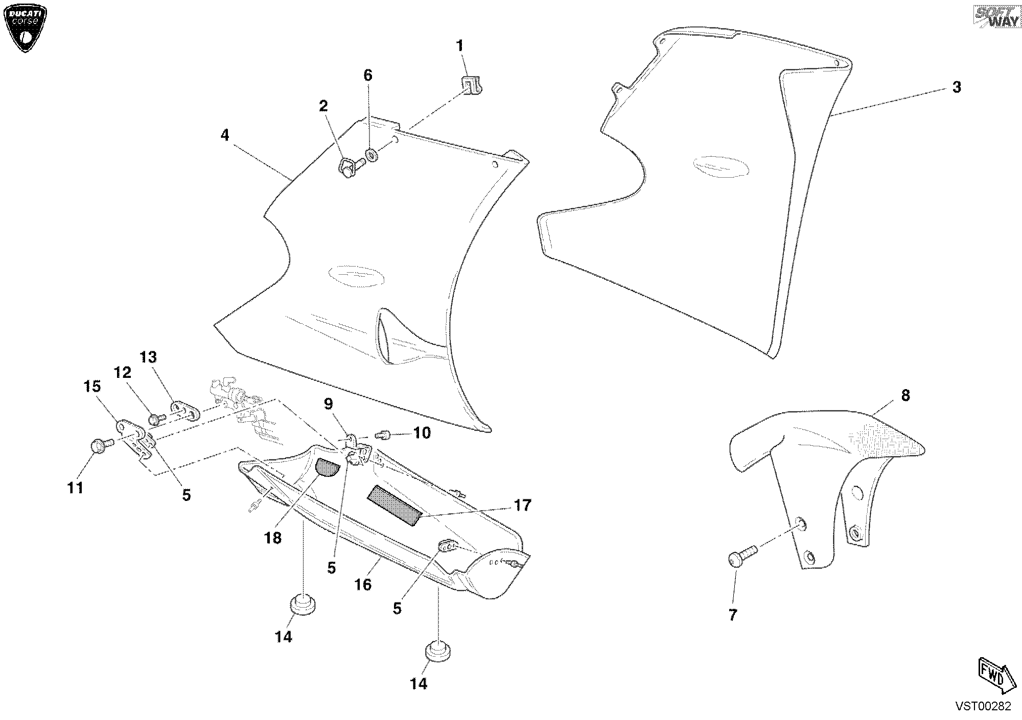 36A HABILLAGE POUR SUPERBIKE 998 RS 2003