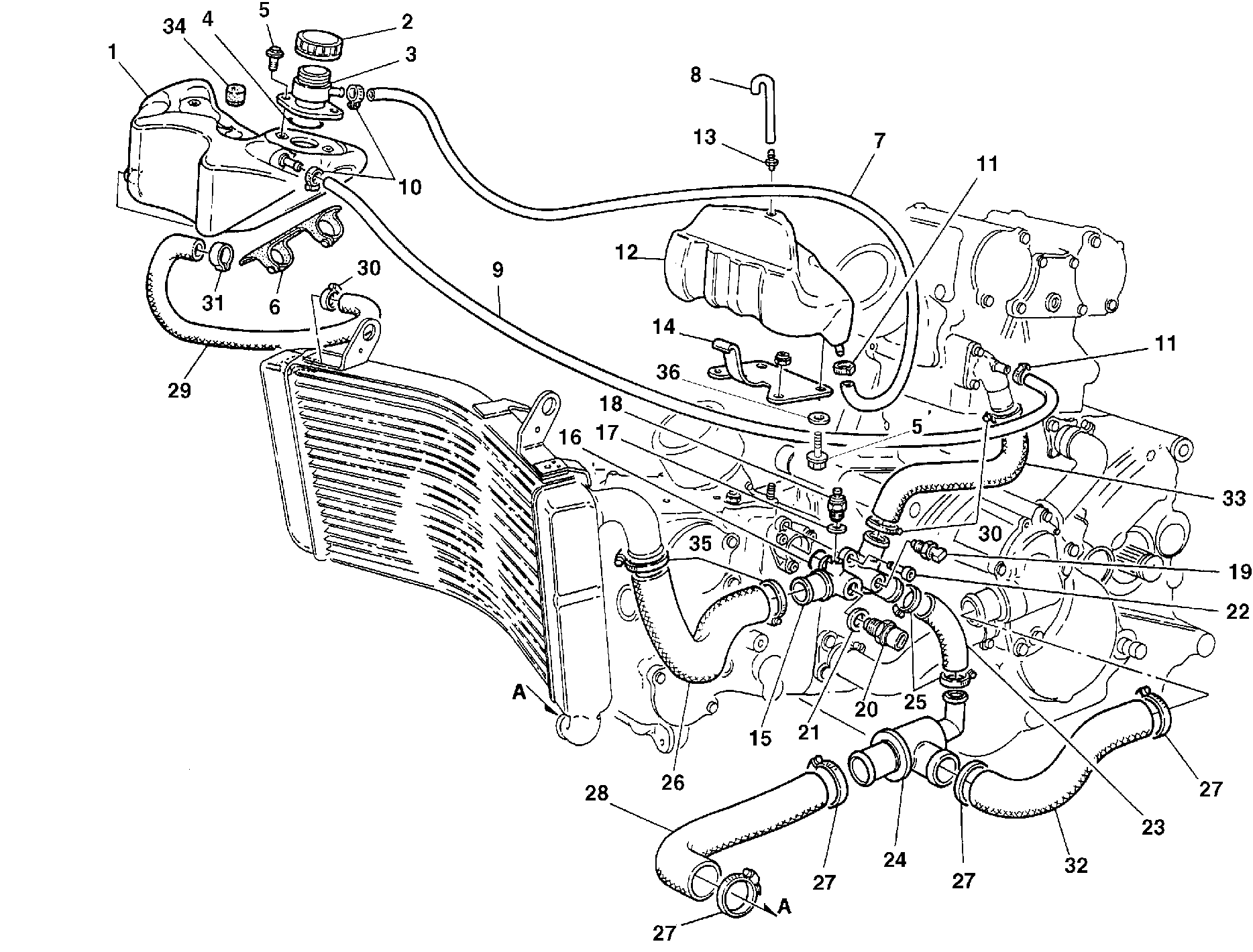 330 CIRCUIT DE REFROIDISSEMENT POUR SUPERBIKE 996 SPS 1999