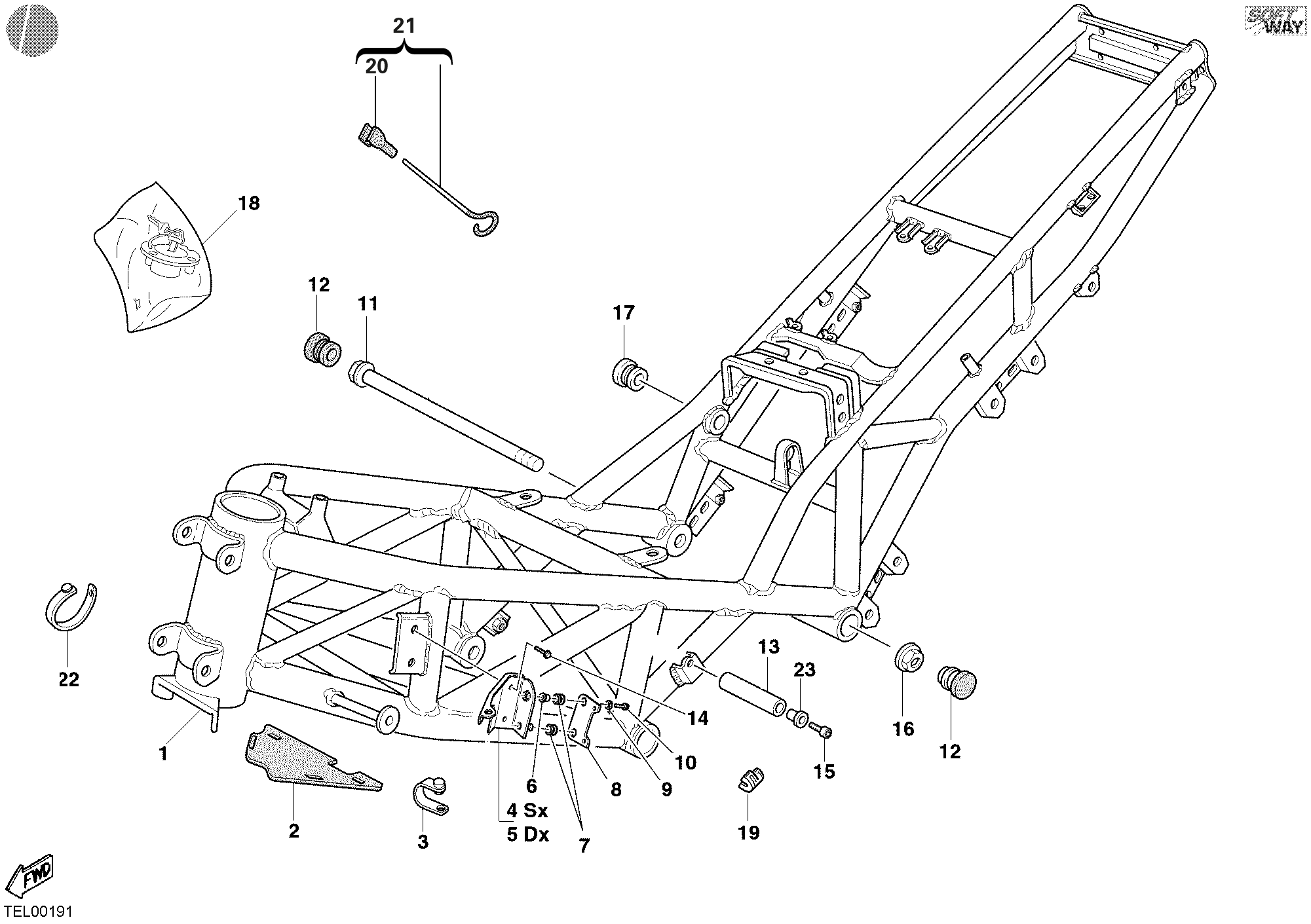019 CADRE POUR SPORT TOURING ST4 2003