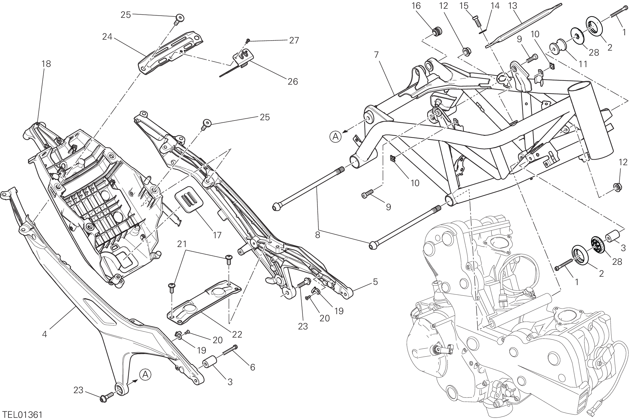 022 CADRE POUR HYPERMOTARD HYPERSTRADA 2013