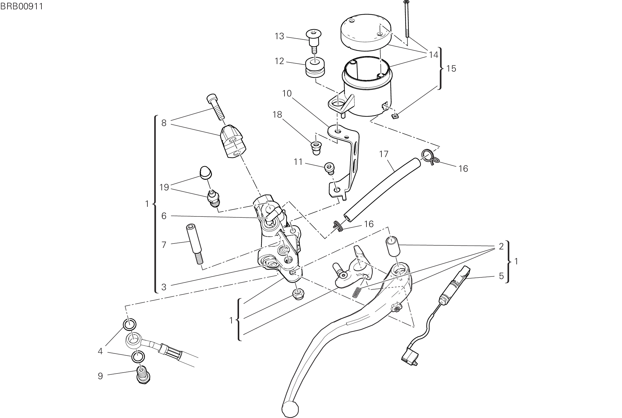 20A POMPE FREIN AVANT POUR SUPERBIKE PANIGALE V2 NEW 2025