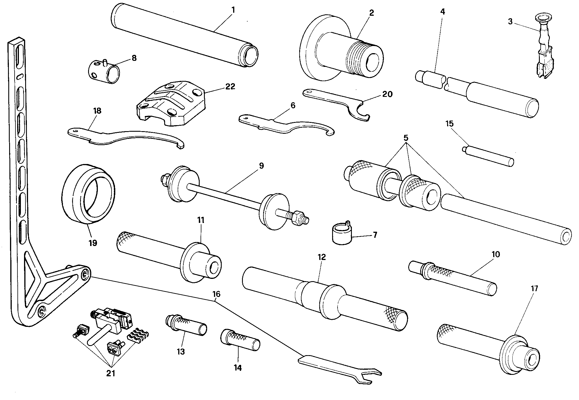 101 OUTILS DASSISTANCE CADRE POUR SUPERBIKE 916 R 1997