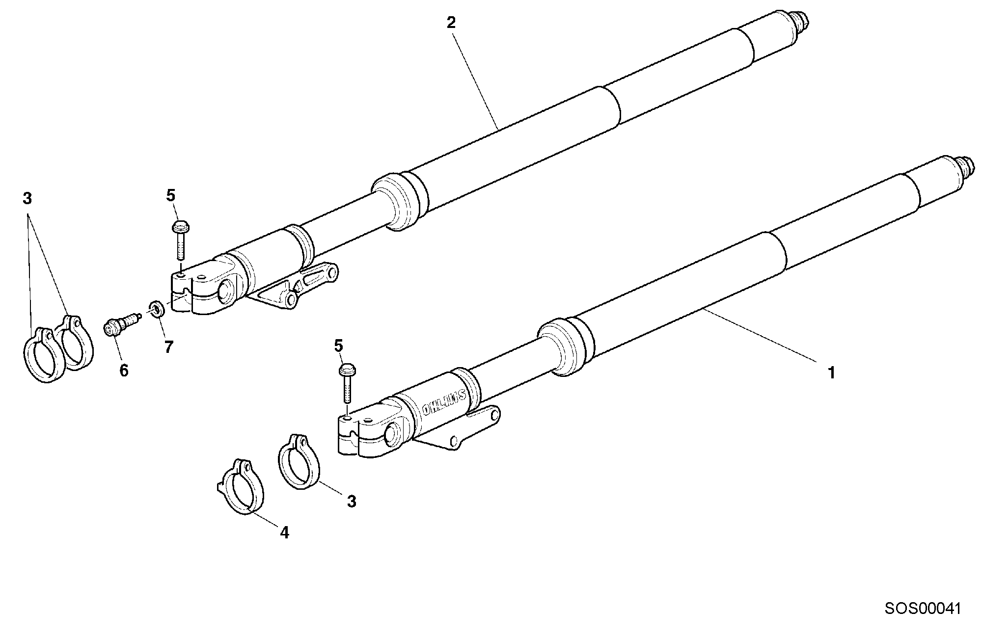 22A FOURCHE AVANT POUR SUPERBIKE 996 R II 2001