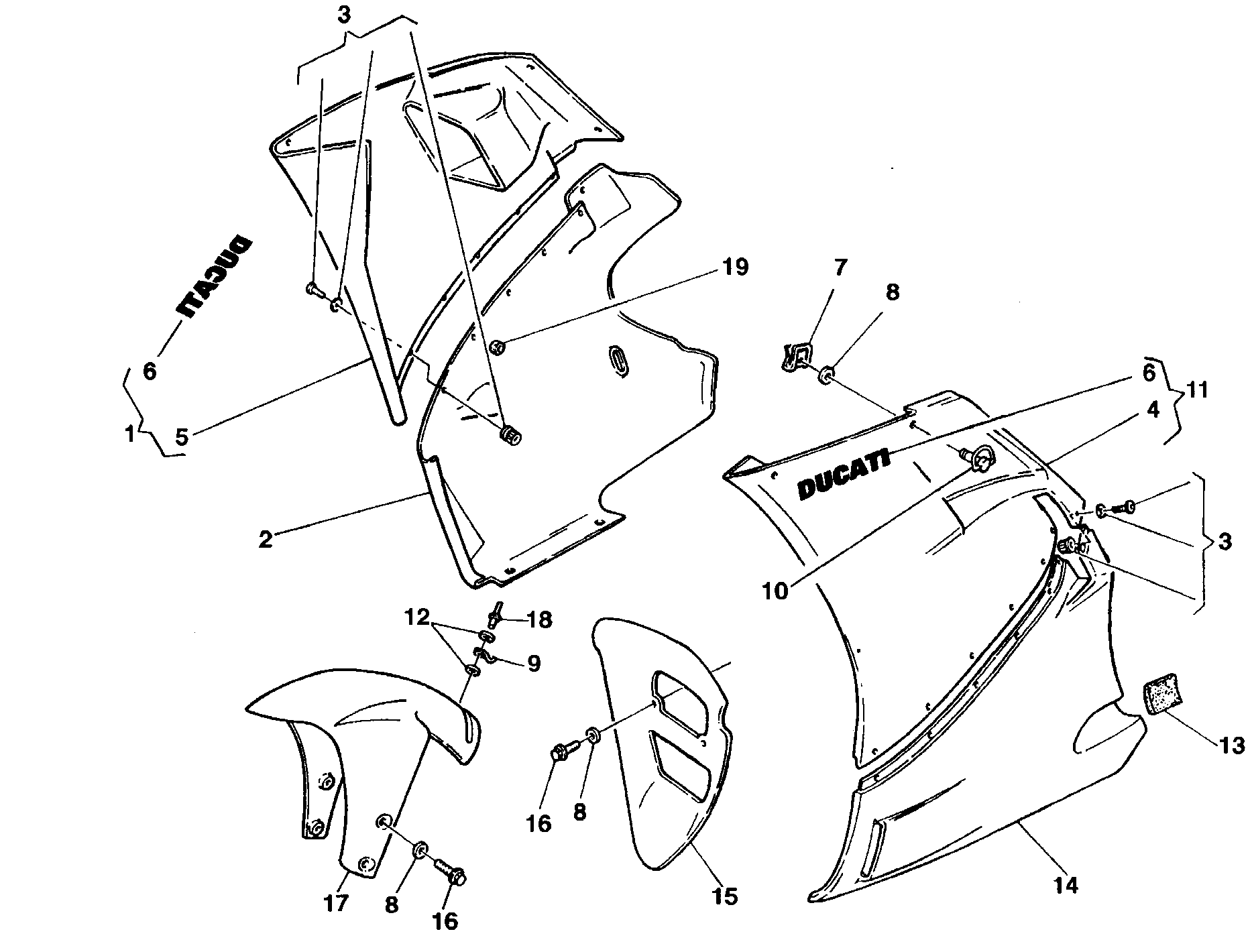 136 HABILLAGE POUR SUPERBIKE 916 SPS 1998