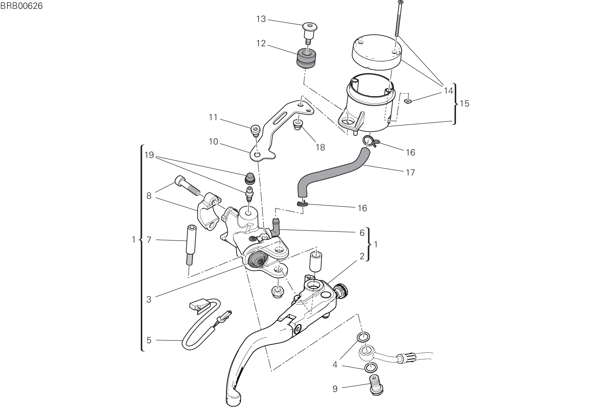 20A POMPE FREIN AVANT POUR SUPERBIKE PANIGALE V4 SPECIALE 2019