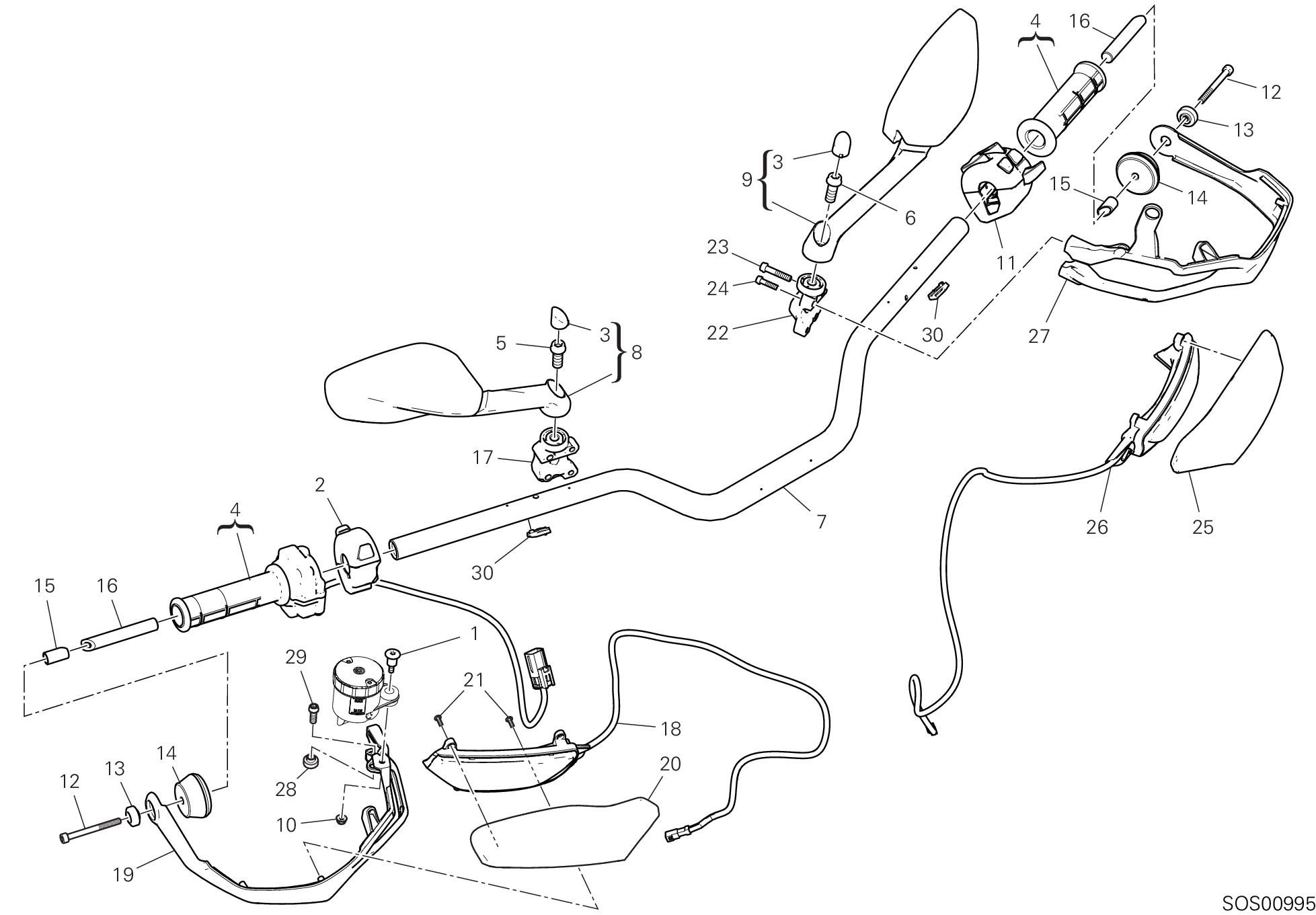 021 GUIDON POUR MULTISTRADA 950 S SW 2021