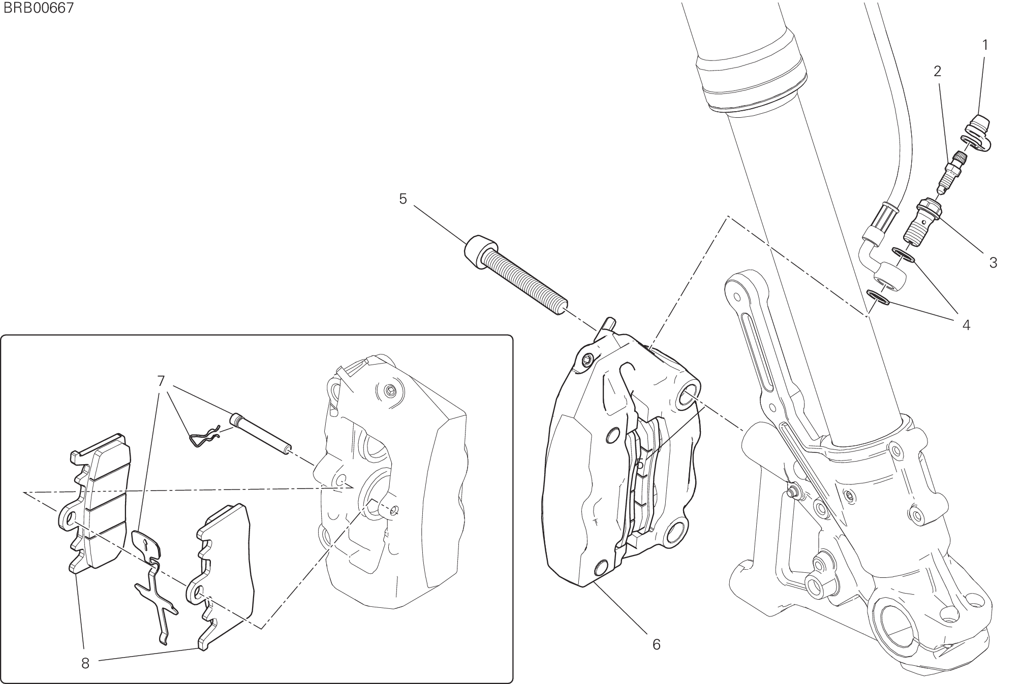 20B SYSTEME DE FREIN AVANT POUR SCRAMBLER CAFE RACER 2019