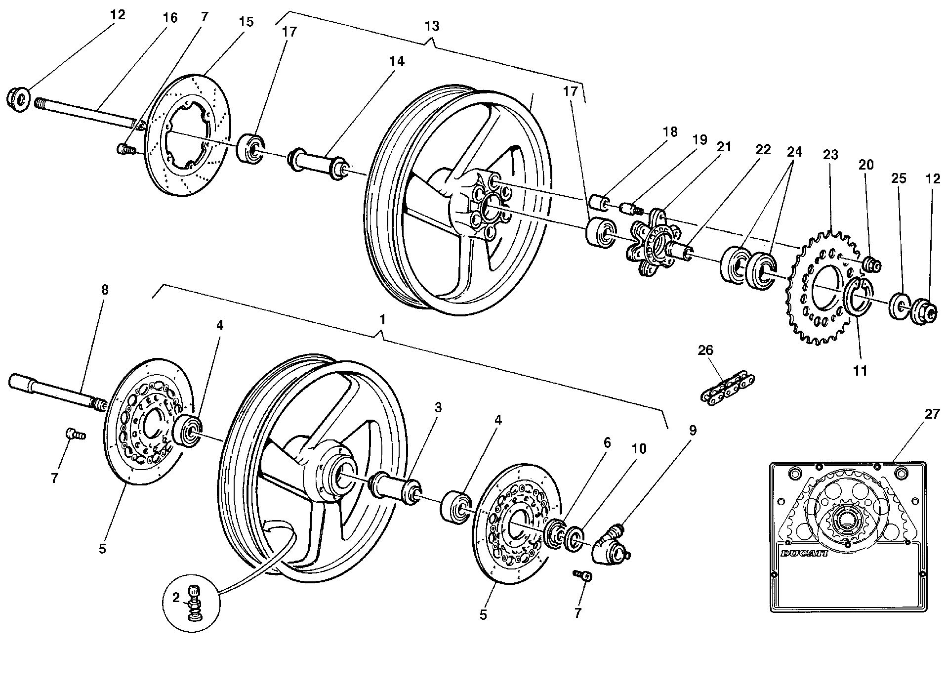 024 ROUES POUR MONSTER 900 1999